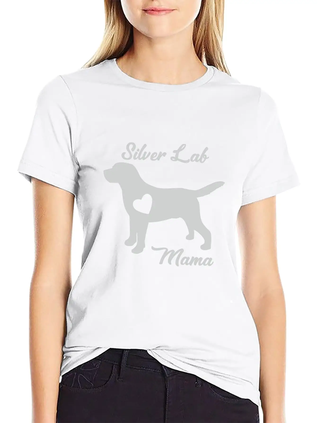 Proud Silver Lab Mama Mom Labrador Retriever For W Essential Unisex Summer Tee – Soft Cotton Casual Fit