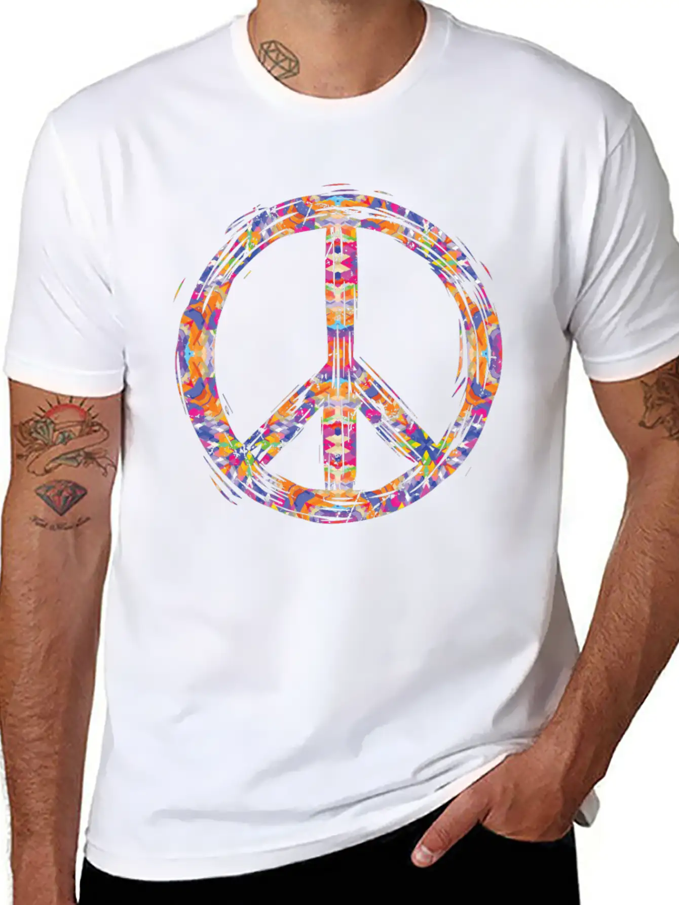 Psychedelic - Geometric Kaleidoscopic - Indie Classic Cotton Tee – Unisex Comfort For Any Season