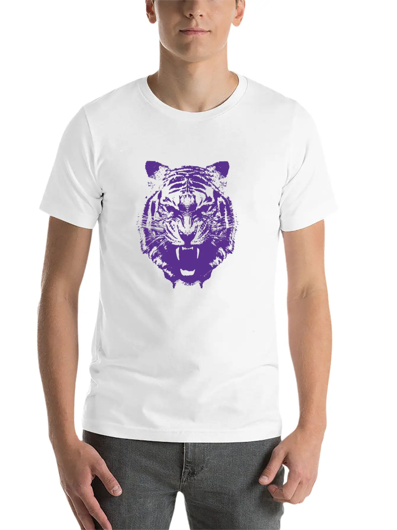 Purple Tiger Classic Cotton Tee – Unisex Comfort For Any Season