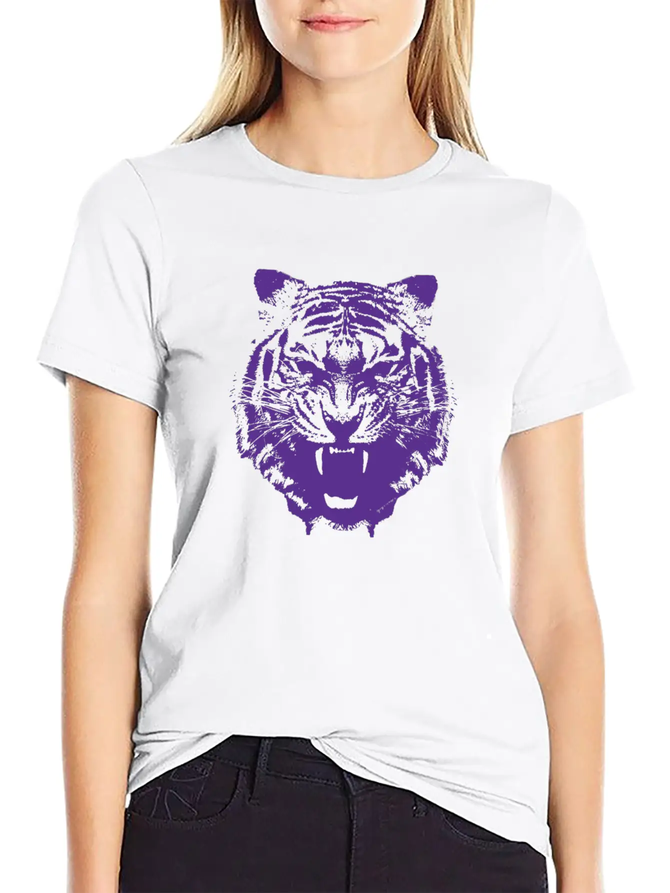 Purple Tiger Classic Cotton Tee – Unisex Comfort For Any Season