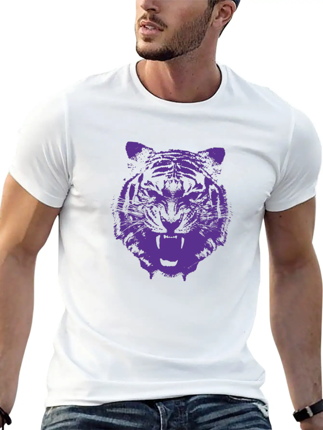 Purple Tiger Classic Cotton Tee – Unisex Comfort For Any Season