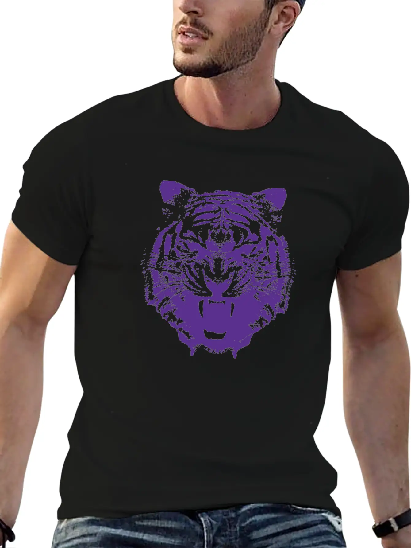 Purple Tiger Classic Cotton Tee – Unisex Comfort For Any Season