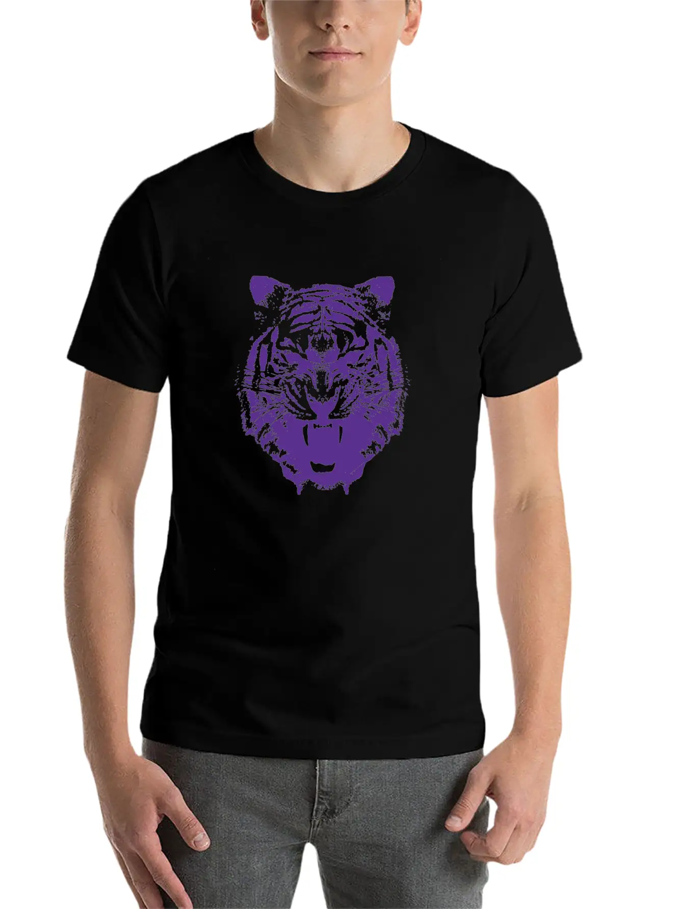 Purple Tiger Classic Cotton Tee – Unisex Comfort For Any Season