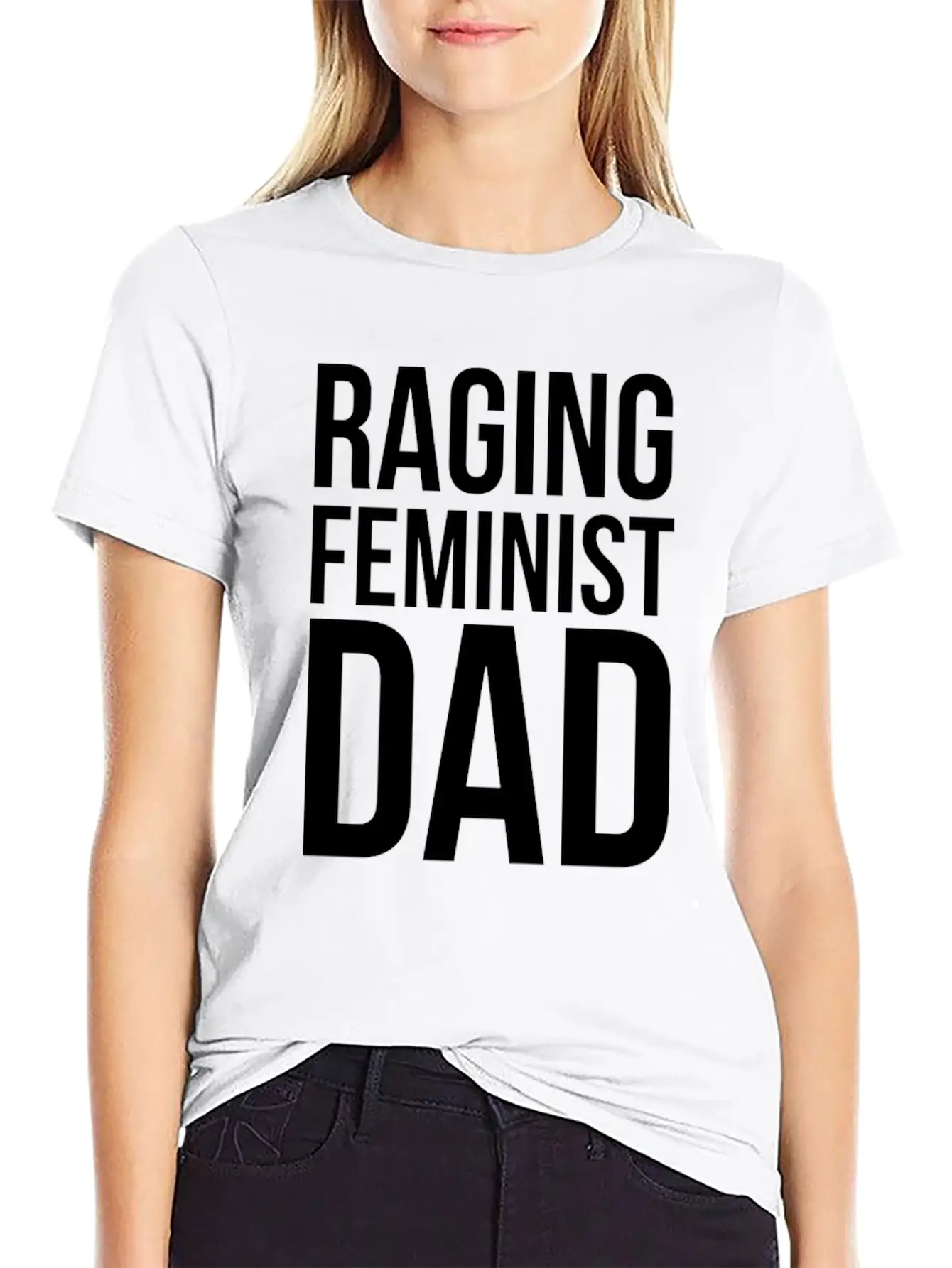 Raging Feminist Dad Classic Cotton Tee – Unisex Comfort For Any Season