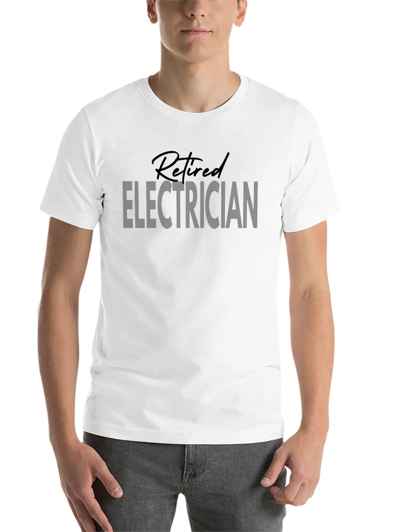 Retired Electrician Casual Graphic T-Shirt – Simple And Comfortable Daily Wear