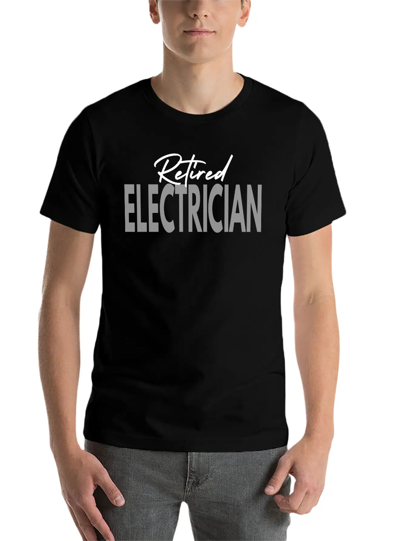 Retired Electrician Casual Graphic T-Shirt – Simple And Comfortable Daily Wear