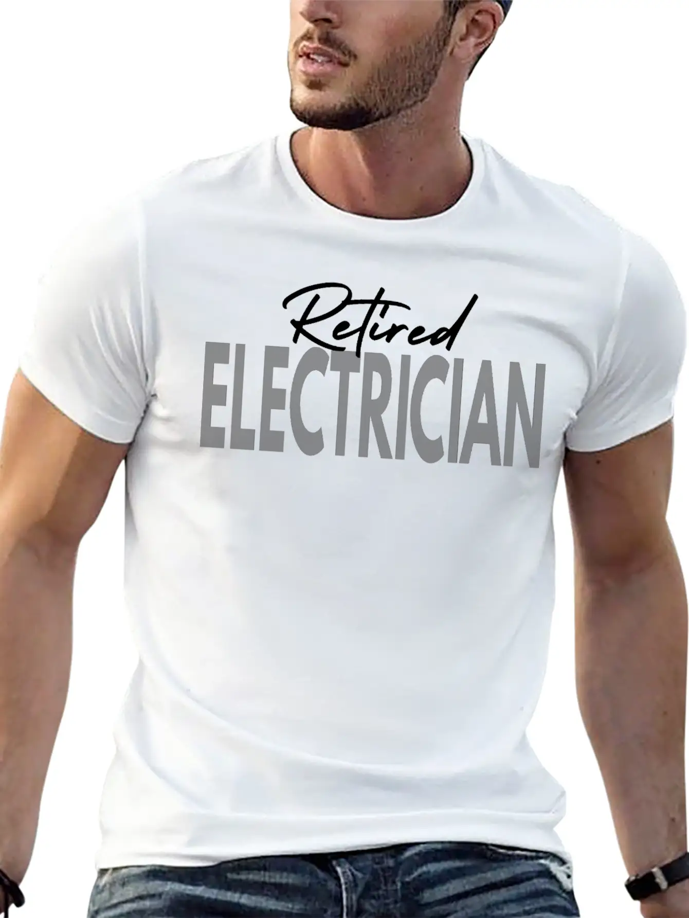 Retired Electrician Casual Graphic T-Shirt – Simple And Comfortable Daily Wear
