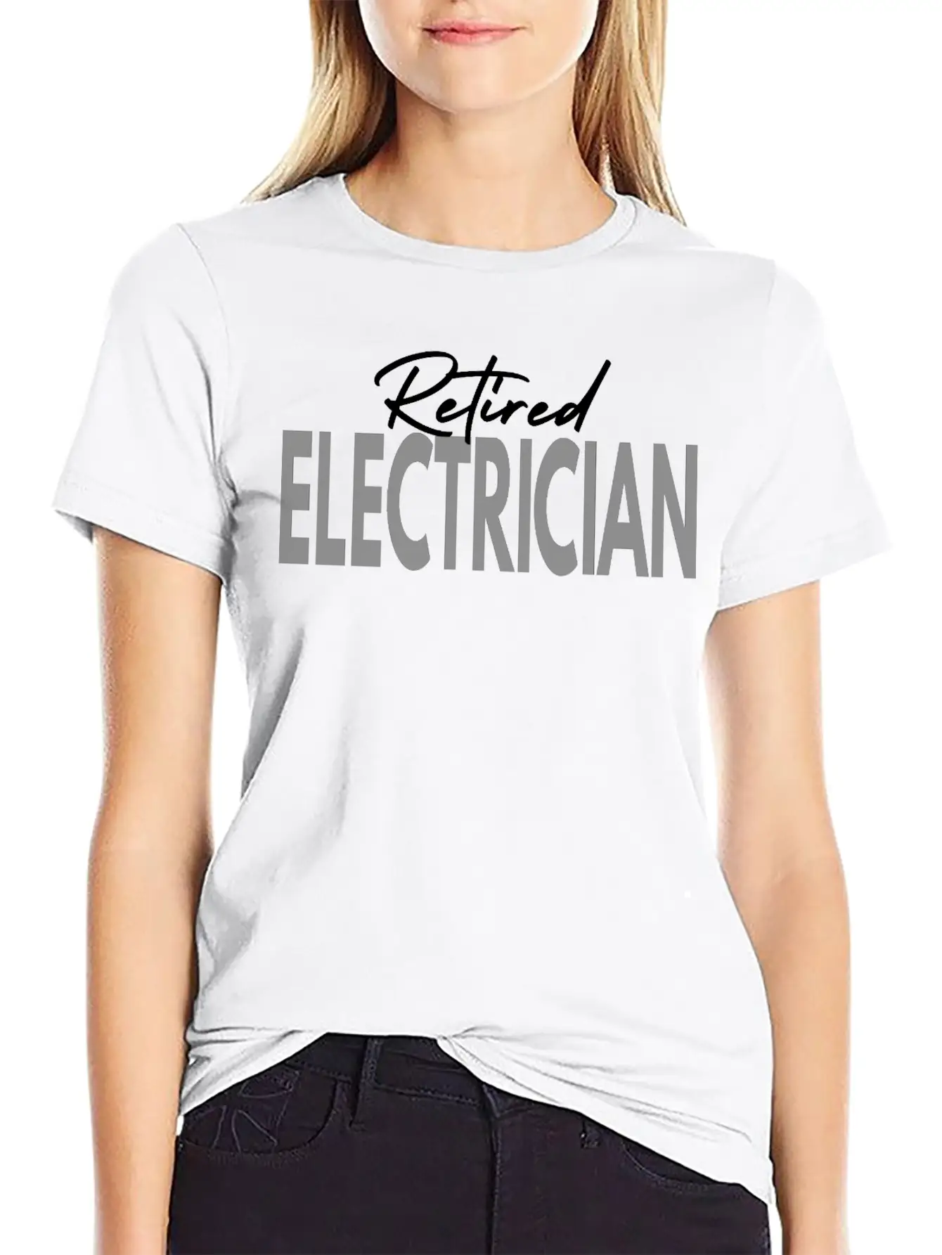 Retired Electrician Casual Graphic T-Shirt – Simple And Comfortable Daily Wear