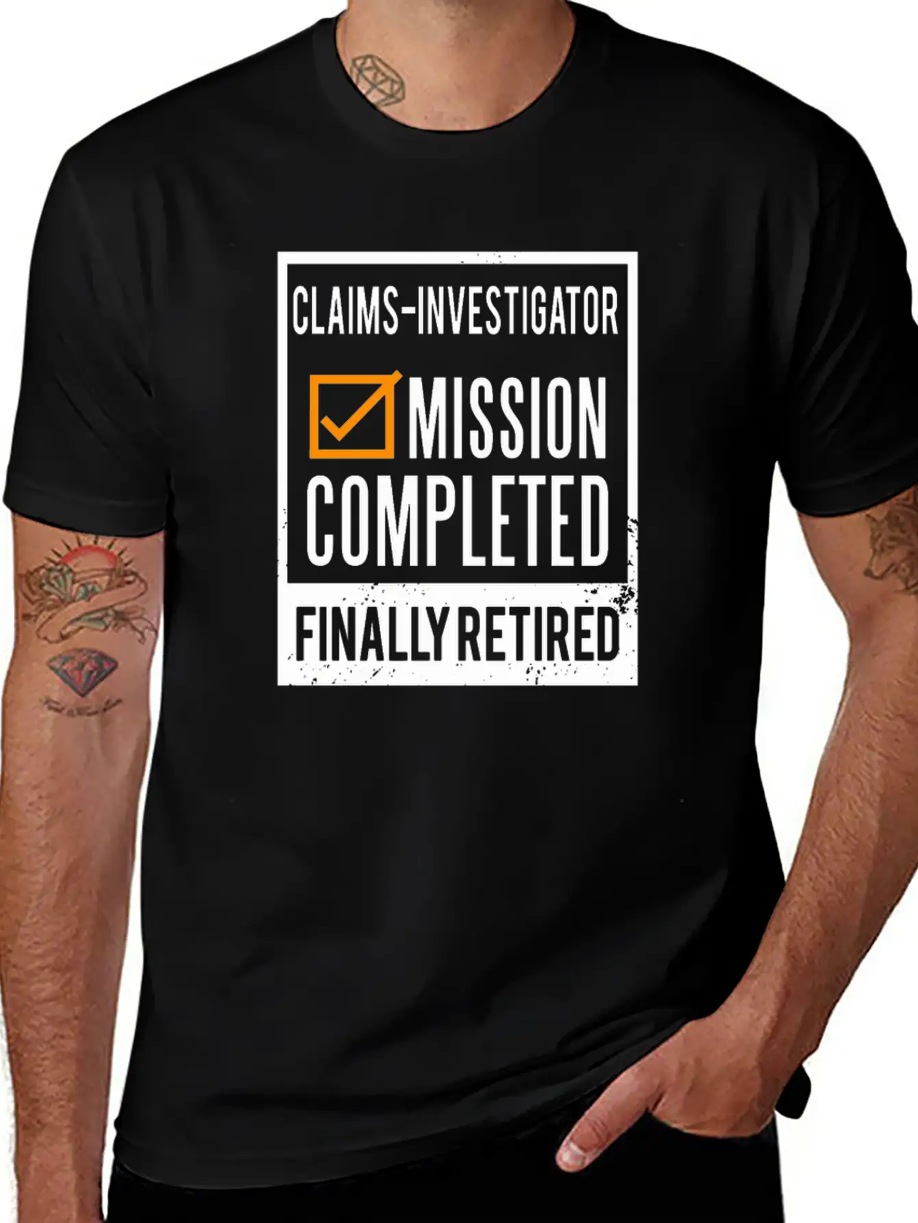 Retirement - Retired Claims-Investigator Simple Everyday Graphic Tee – Lightweight Summer Wear