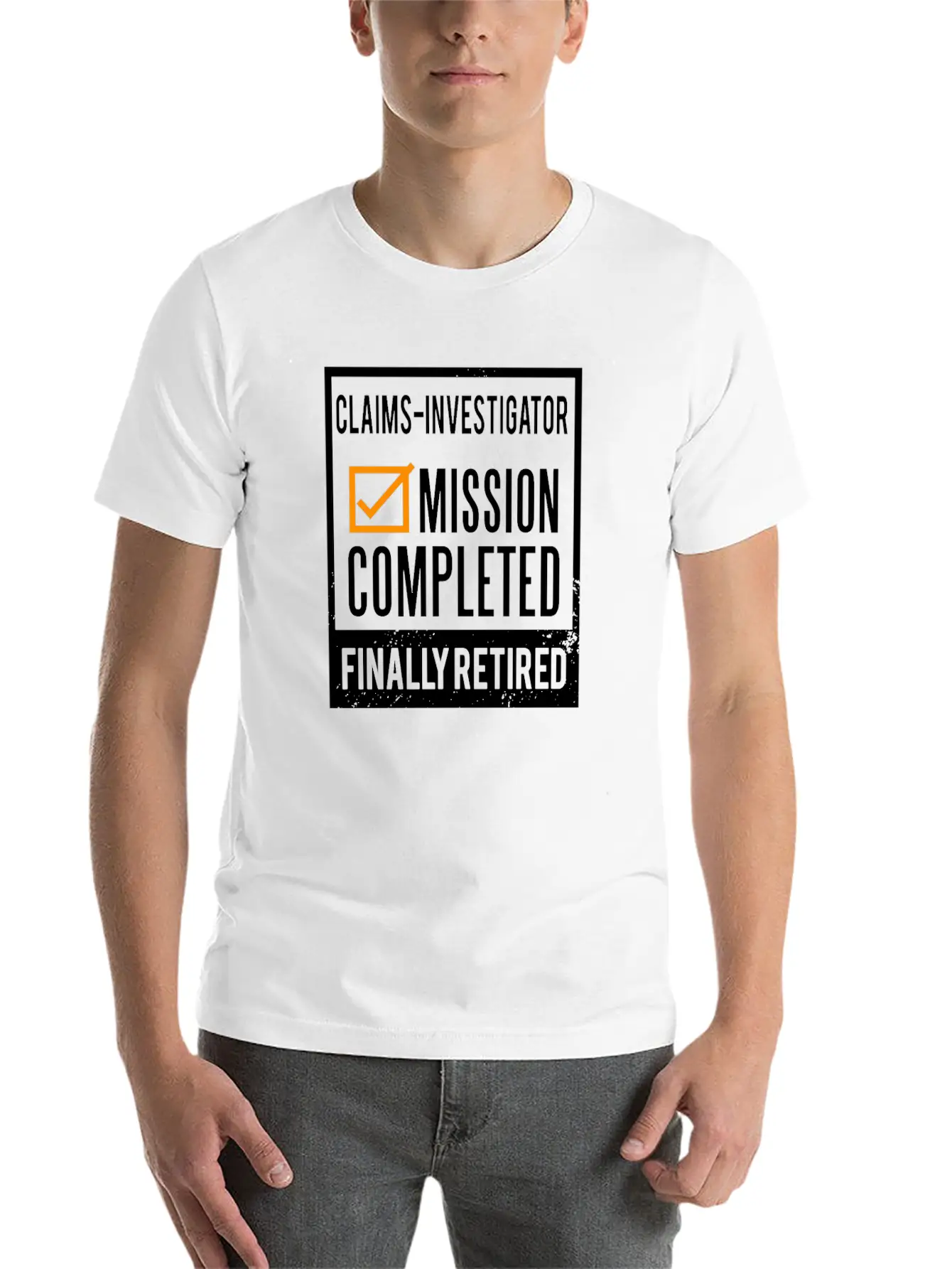 Retirement - Retired Claims-Investigator Simple Everyday Graphic Tee – Lightweight Summer Wear