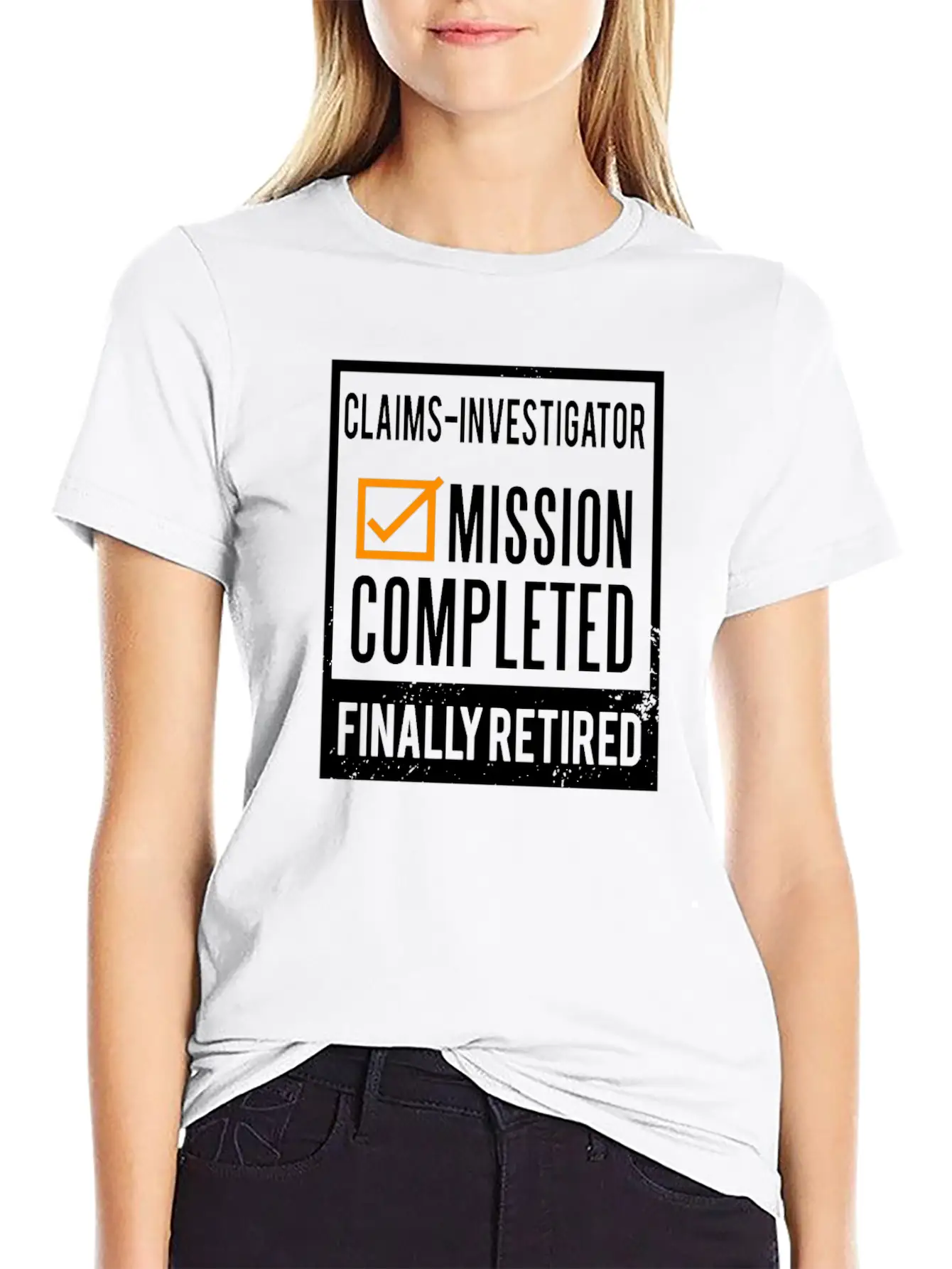 Retirement - Retired Claims-Investigator Simple Everyday Graphic Tee – Lightweight Summer Wear