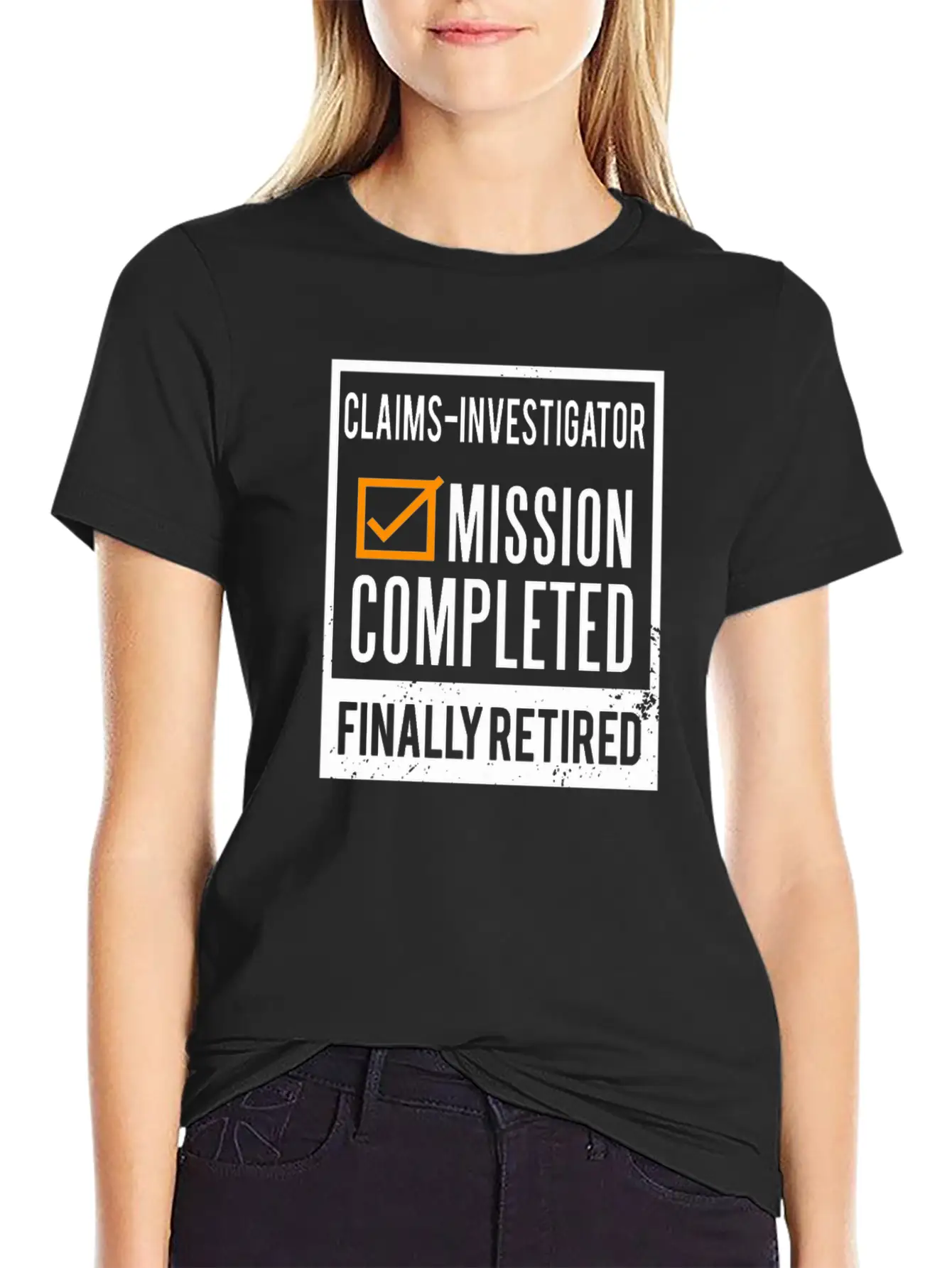 Retirement - Retired Claims-Investigator Simple Everyday Graphic Tee – Lightweight Summer Wear