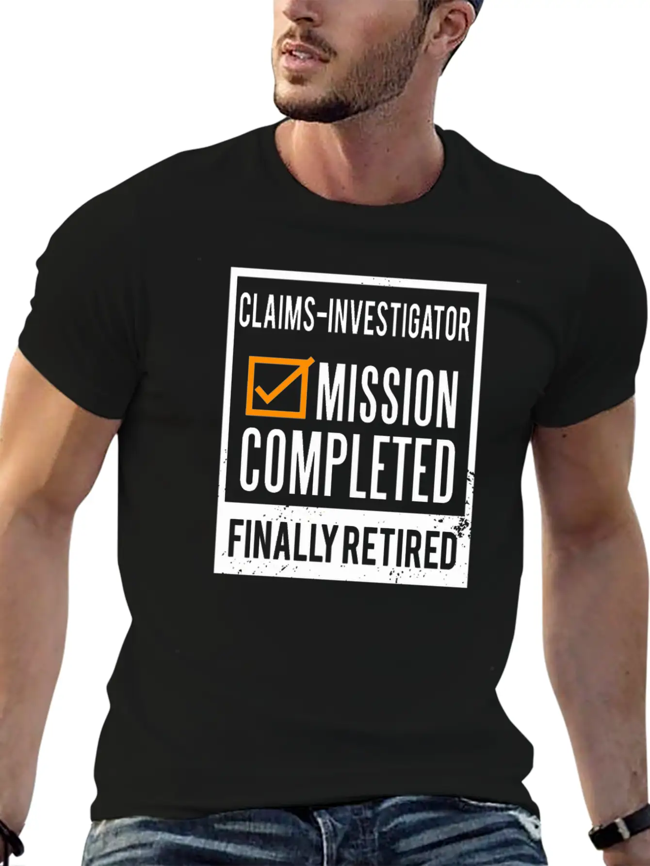 Retirement - Retired Claims-Investigator Simple Everyday Graphic Tee – Lightweight Summer Wear