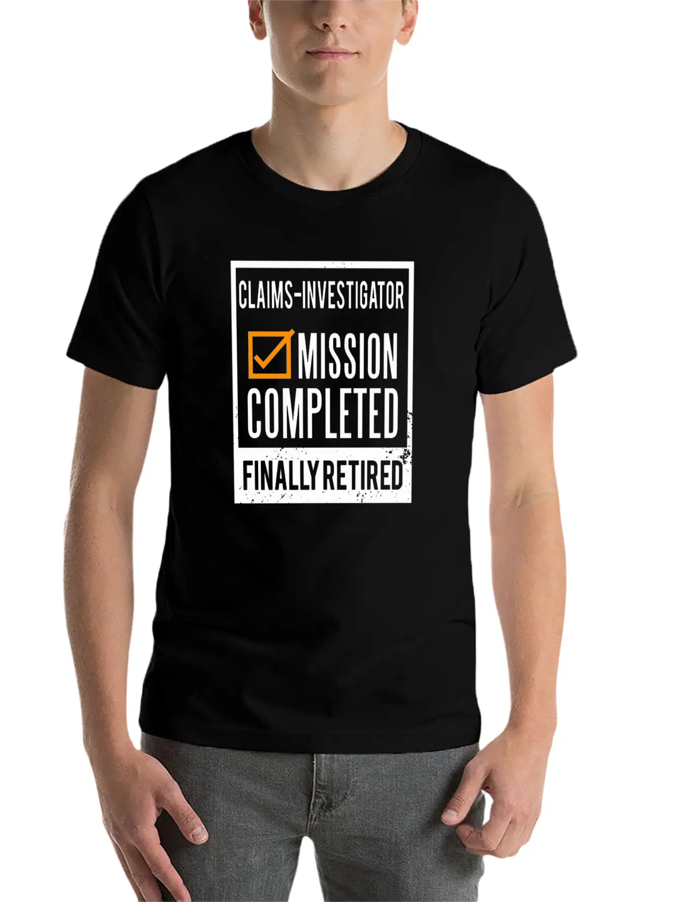 Retirement - Retired Claims-Investigator Simple Everyday Graphic Tee – Lightweight Summer Wear