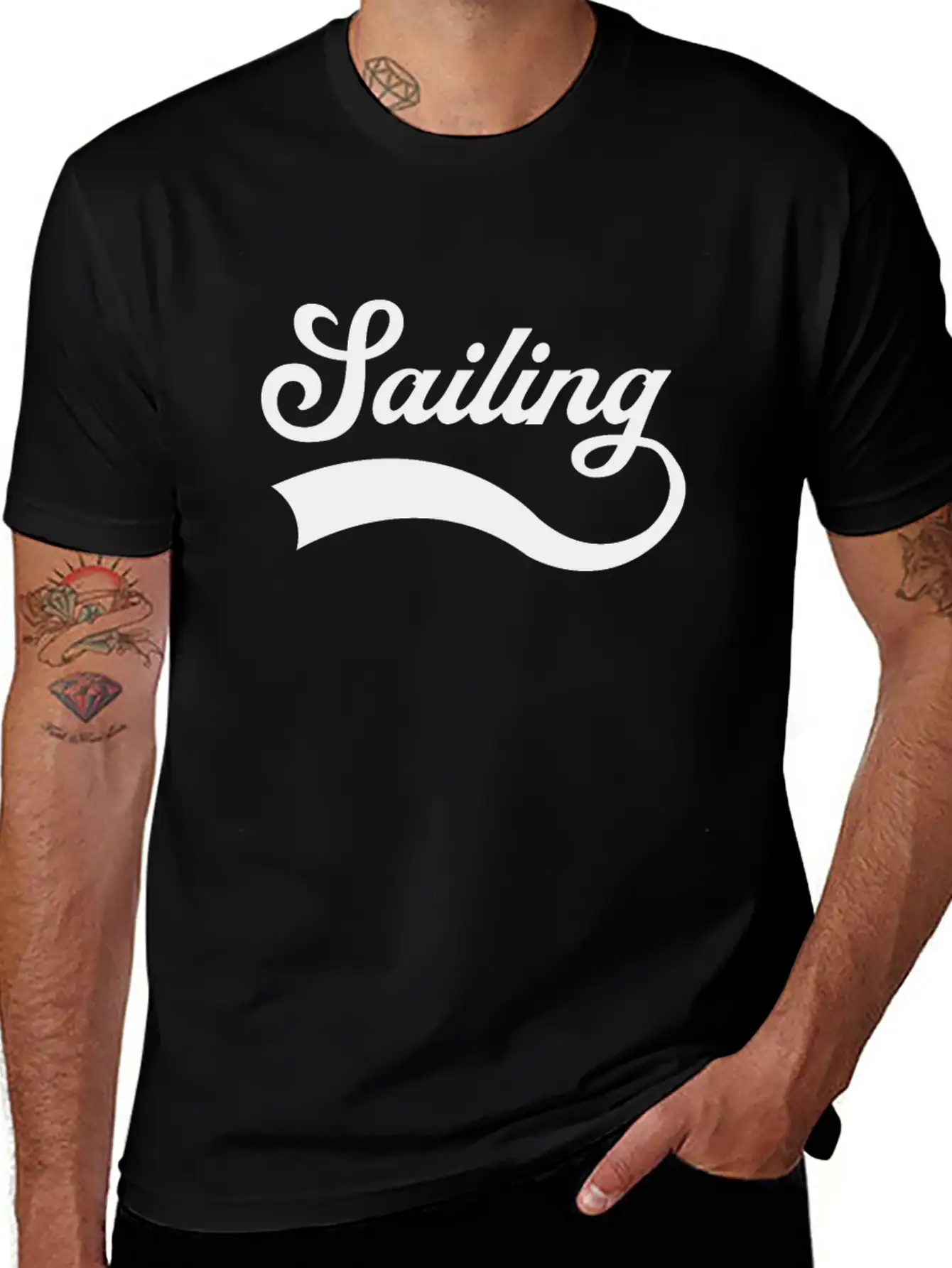 Sailing Lettering Classic Cotton Tee – Unisex Comfort For Any Season