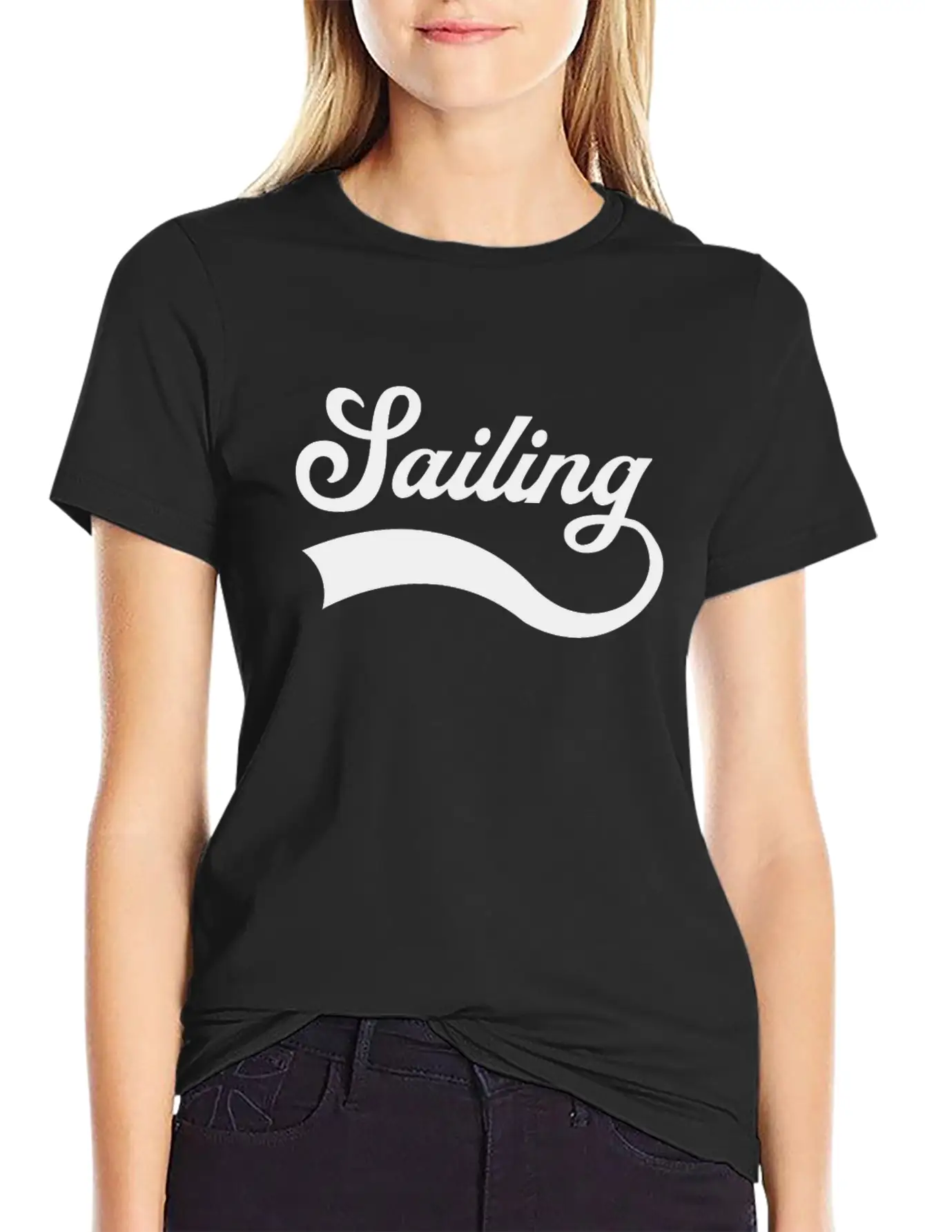Sailing Lettering Classic Cotton Tee – Unisex Comfort For Any Season