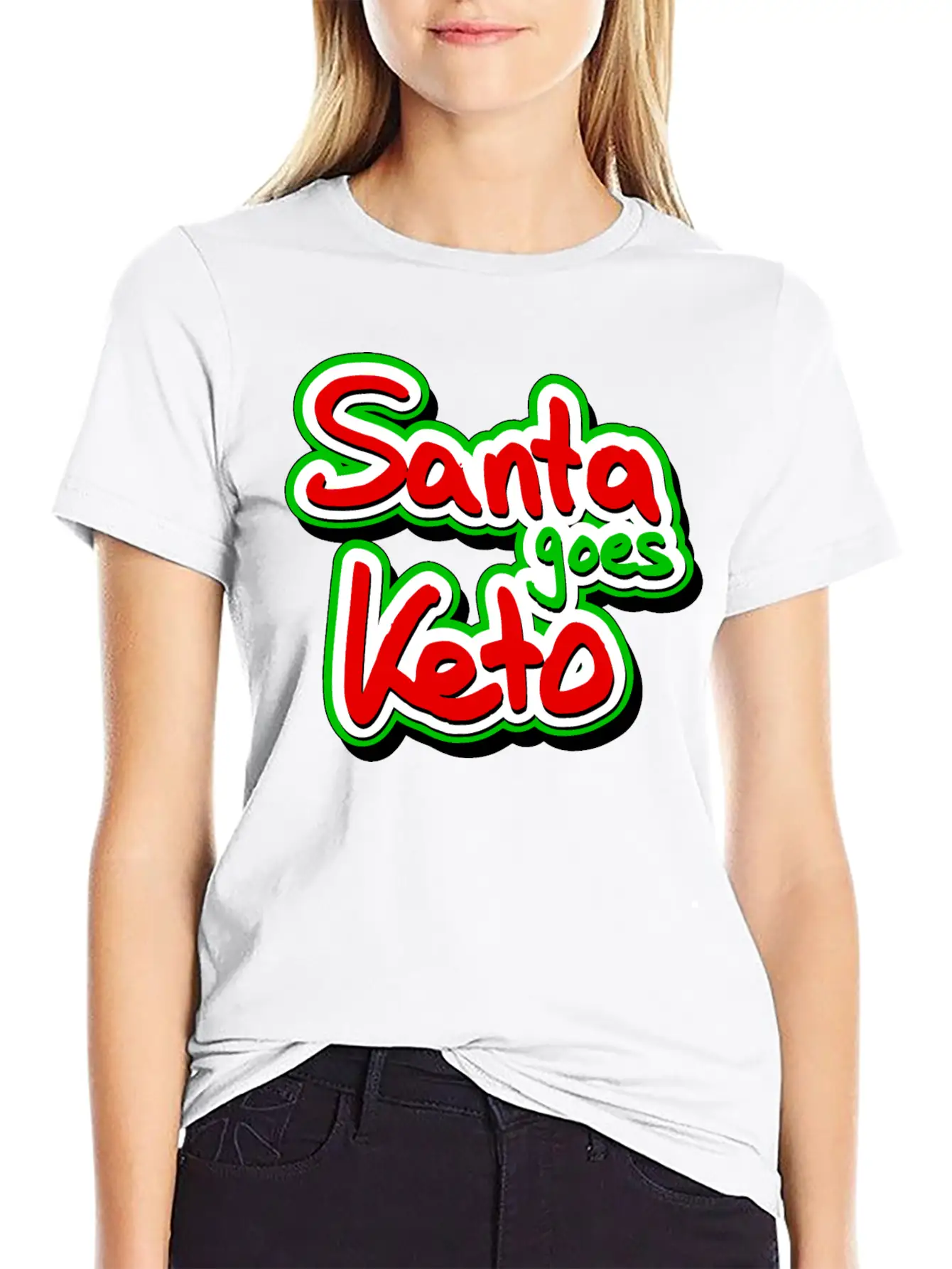 Santa Goes Keto Casual Graphic T-Shirt – Simple And Comfortable Daily Wear