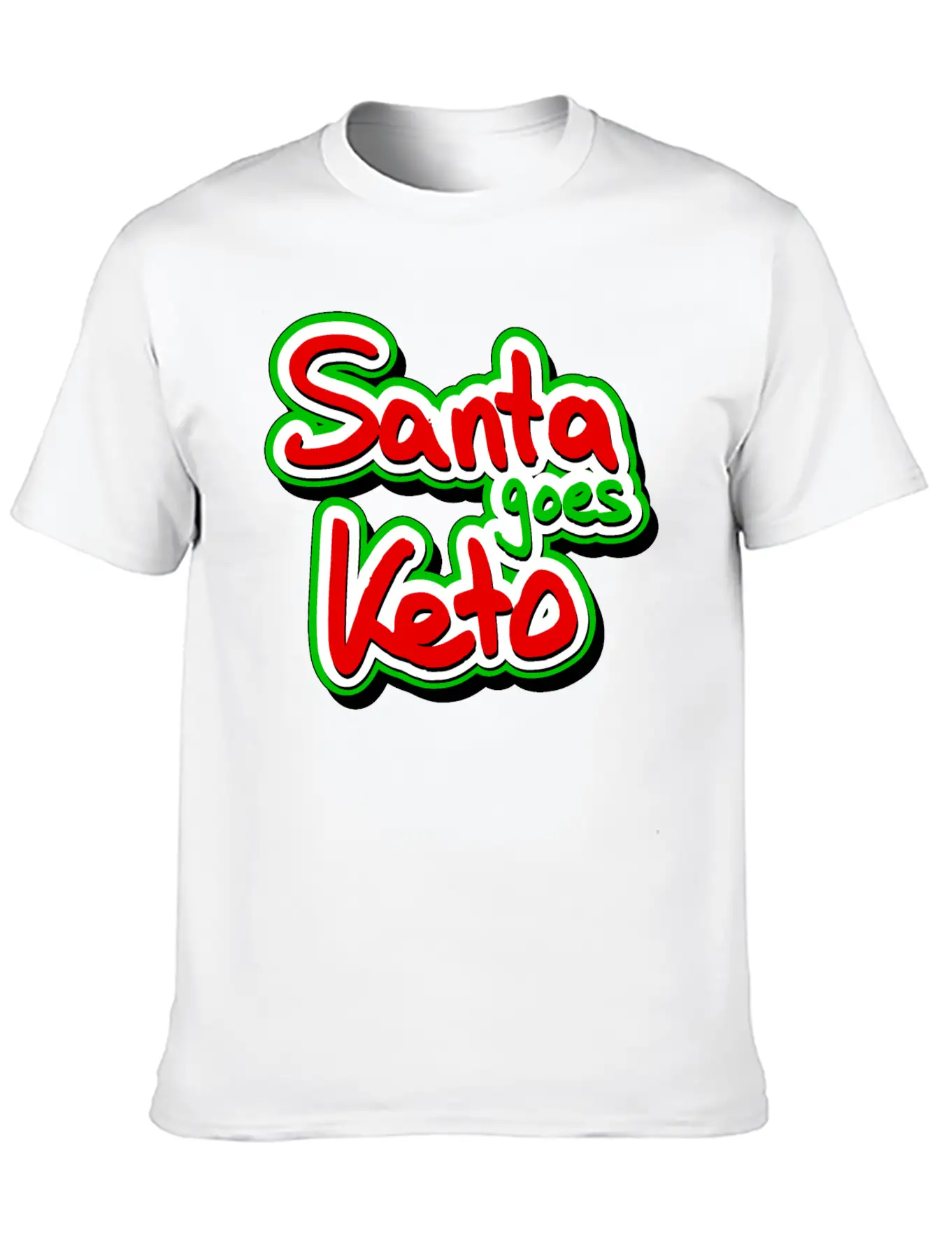 Santa Goes Keto Casual Graphic T-Shirt – Simple And Comfortable Daily Wear