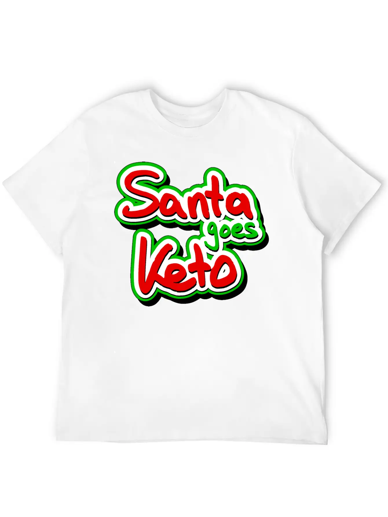 Santa Goes Keto Casual Graphic T-Shirt – Simple And Comfortable Daily Wear