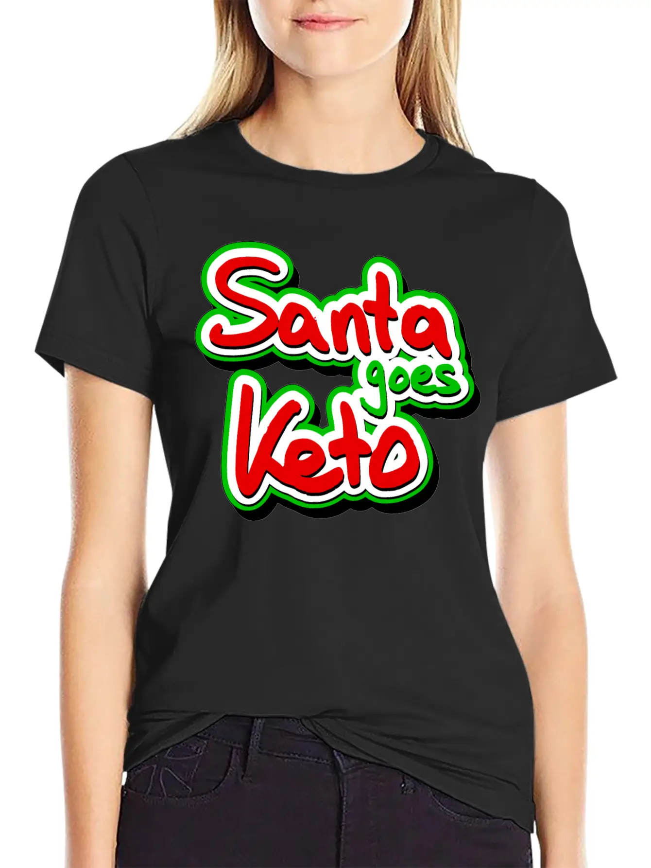 Santa Goes Keto Casual Graphic T-Shirt – Simple And Comfortable Daily Wear