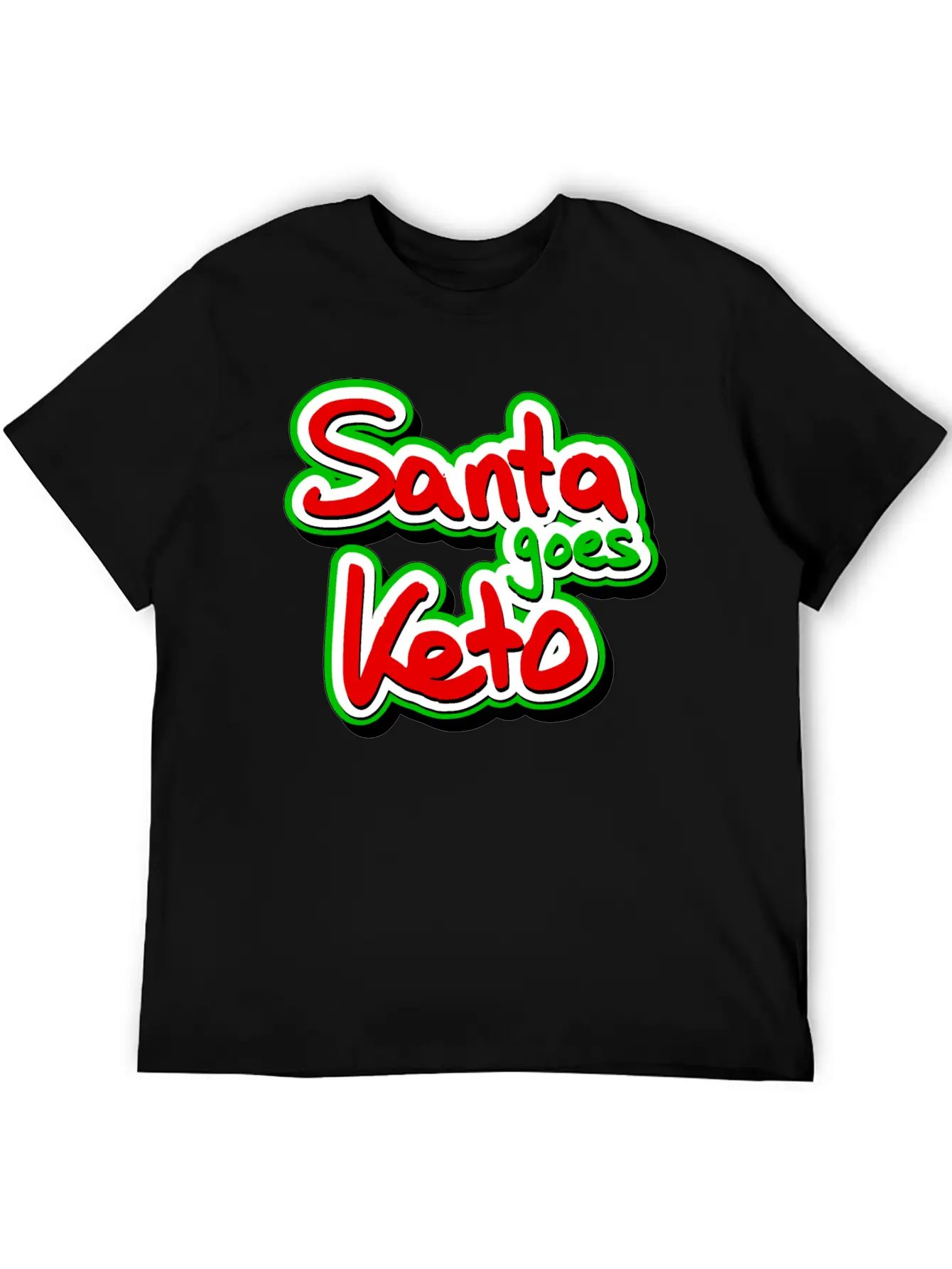 Santa Goes Keto Casual Graphic T-Shirt – Simple And Comfortable Daily Wear