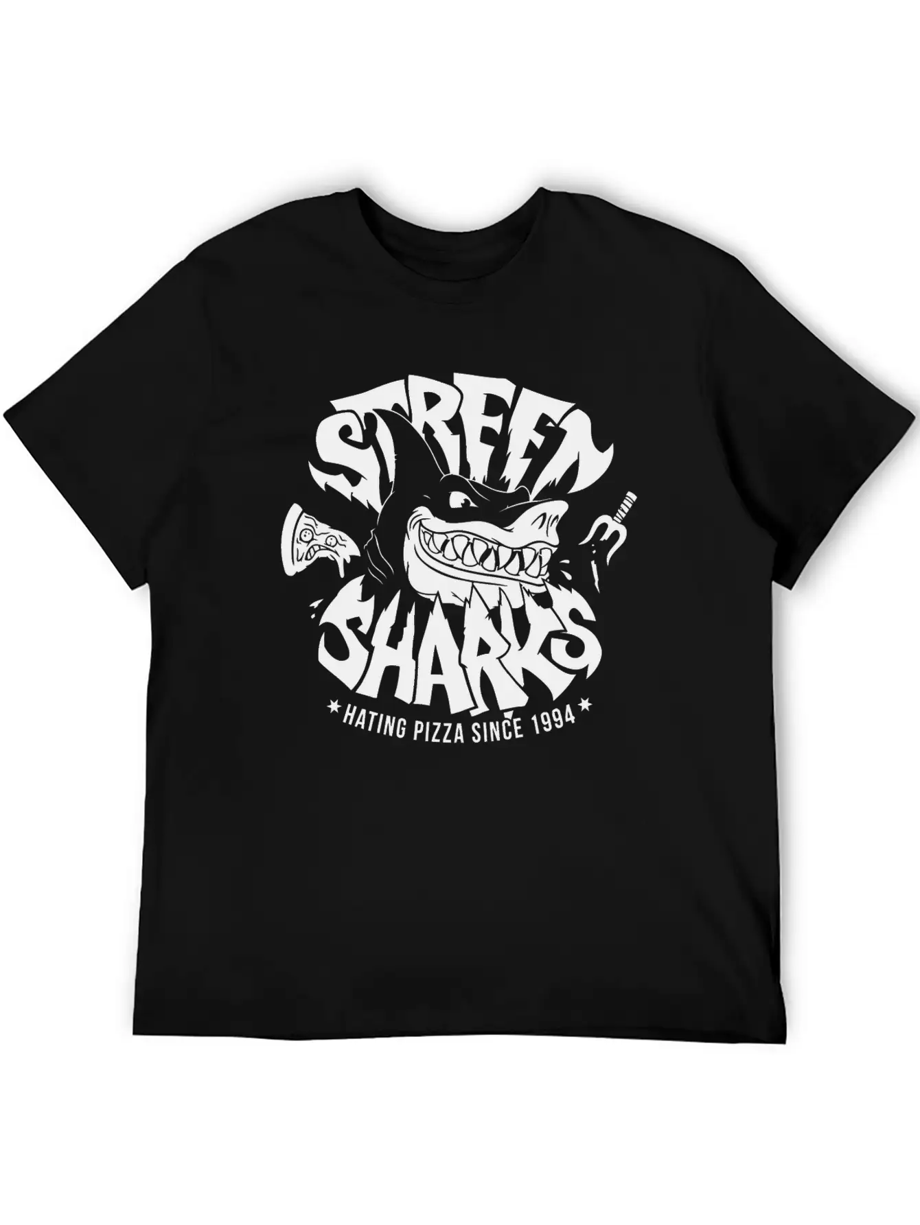 Sharkes Hate Pizza Essential Unisex Summer Tee – Soft Cotton Casual Fit