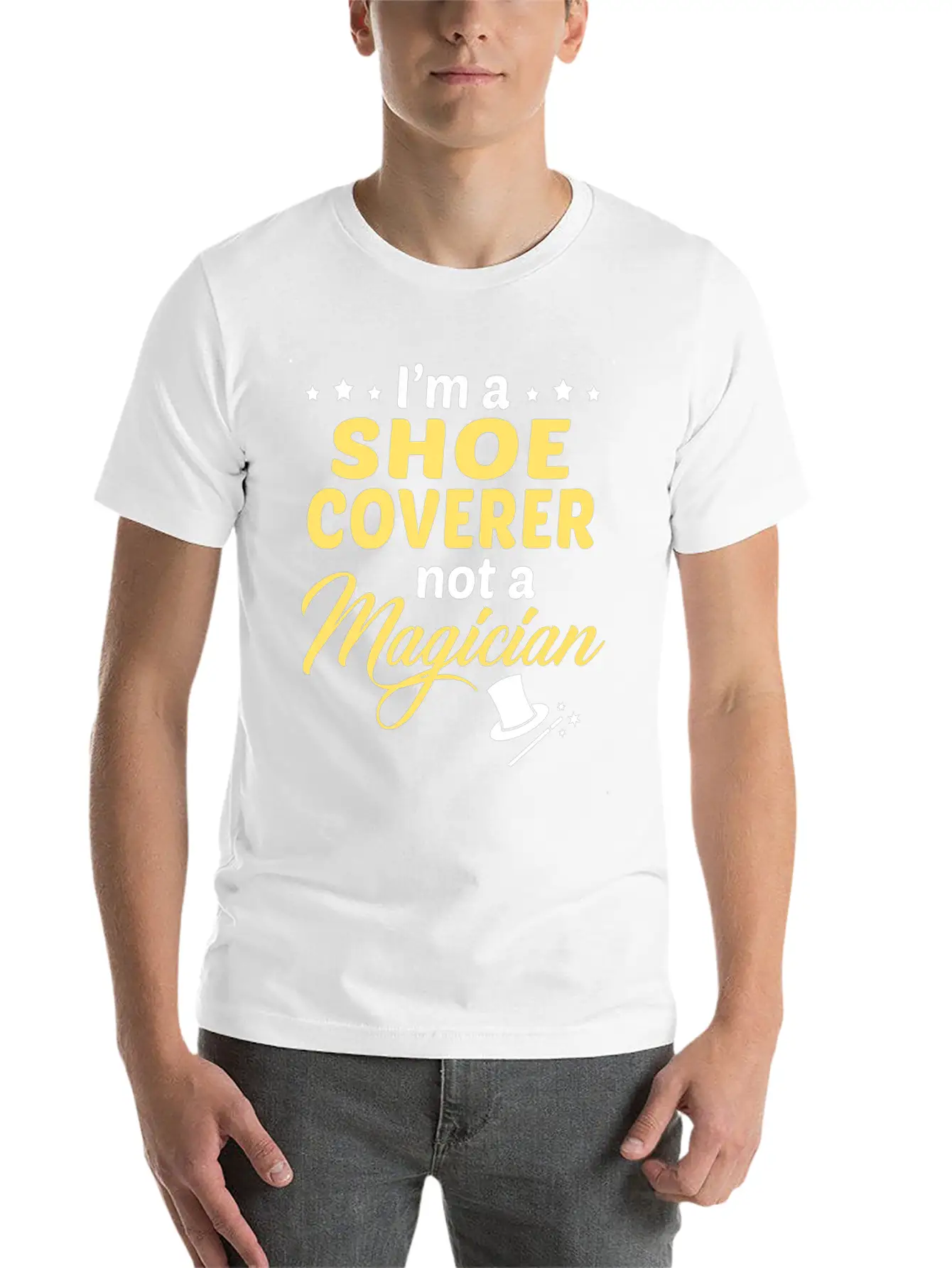 Shoe Coverer Unisex Short Sleeve Soft Cotton T-Shirt – Casual Everyday Wear