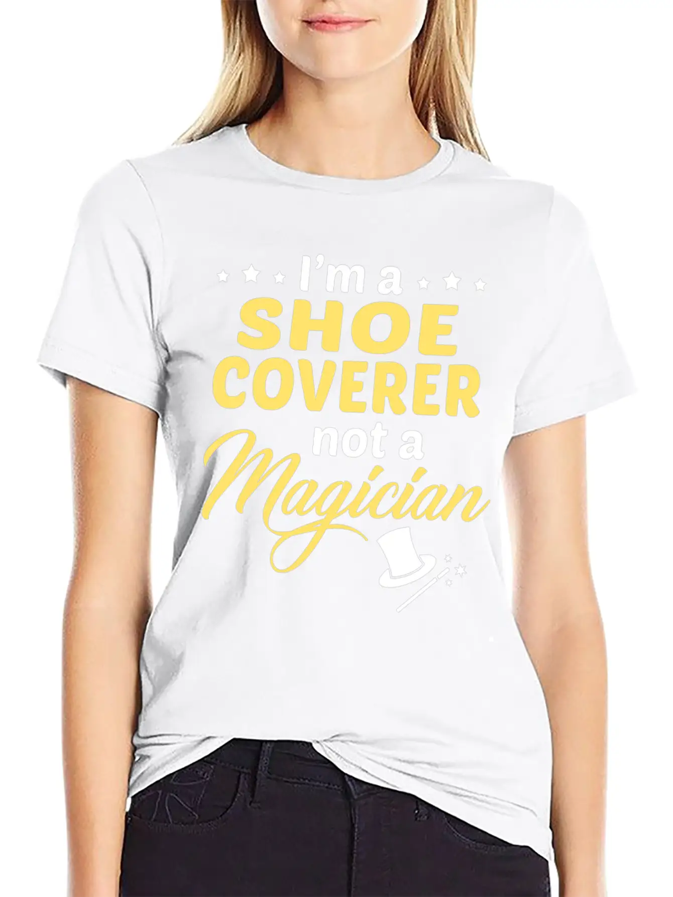 Shoe Coverer Unisex Short Sleeve Soft Cotton T-Shirt – Casual Everyday Wear
