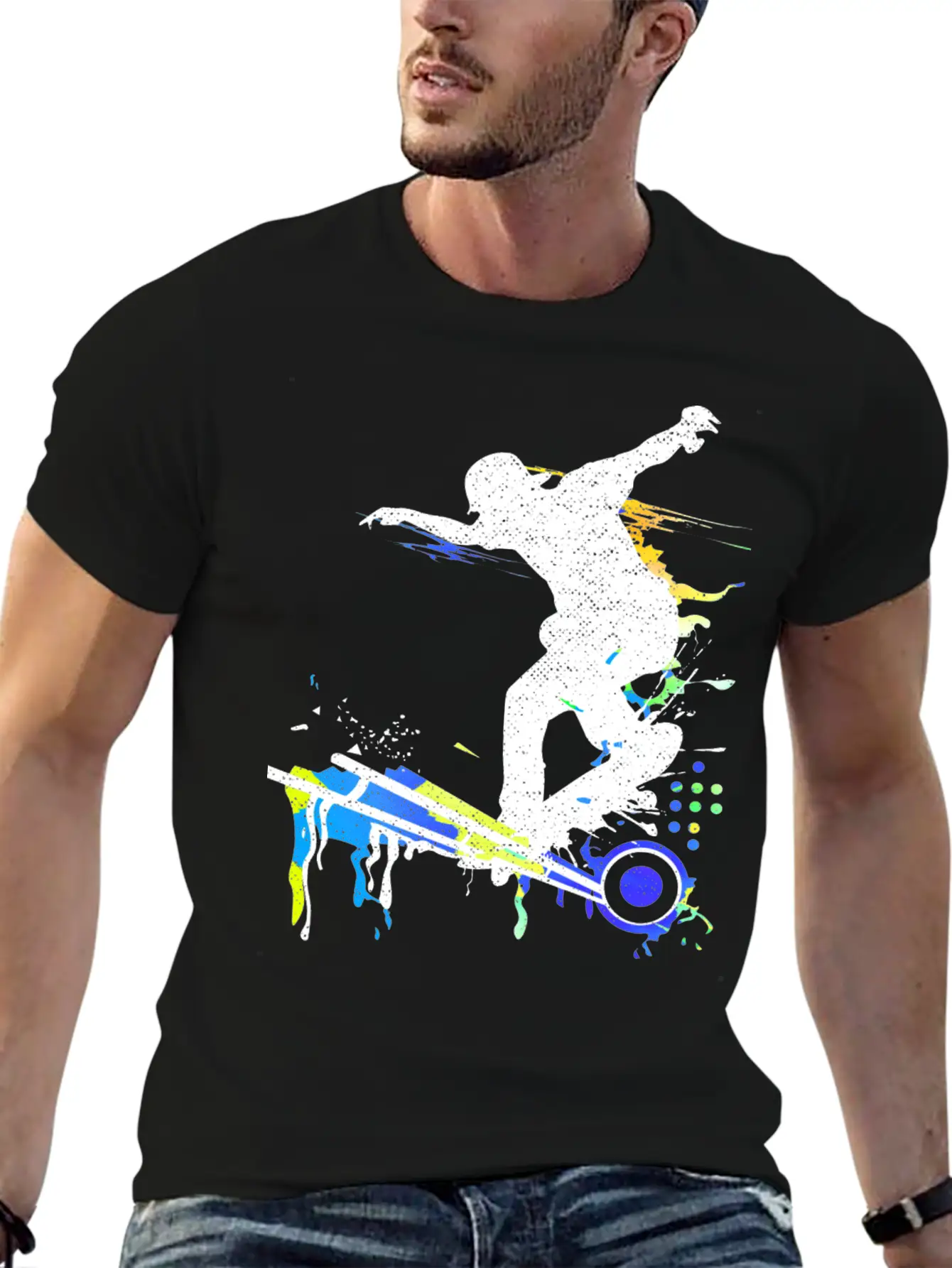 Skateboard - Skate - Skater - Freestyle Classic Cotton Tee – Unisex Comfort For Any Season