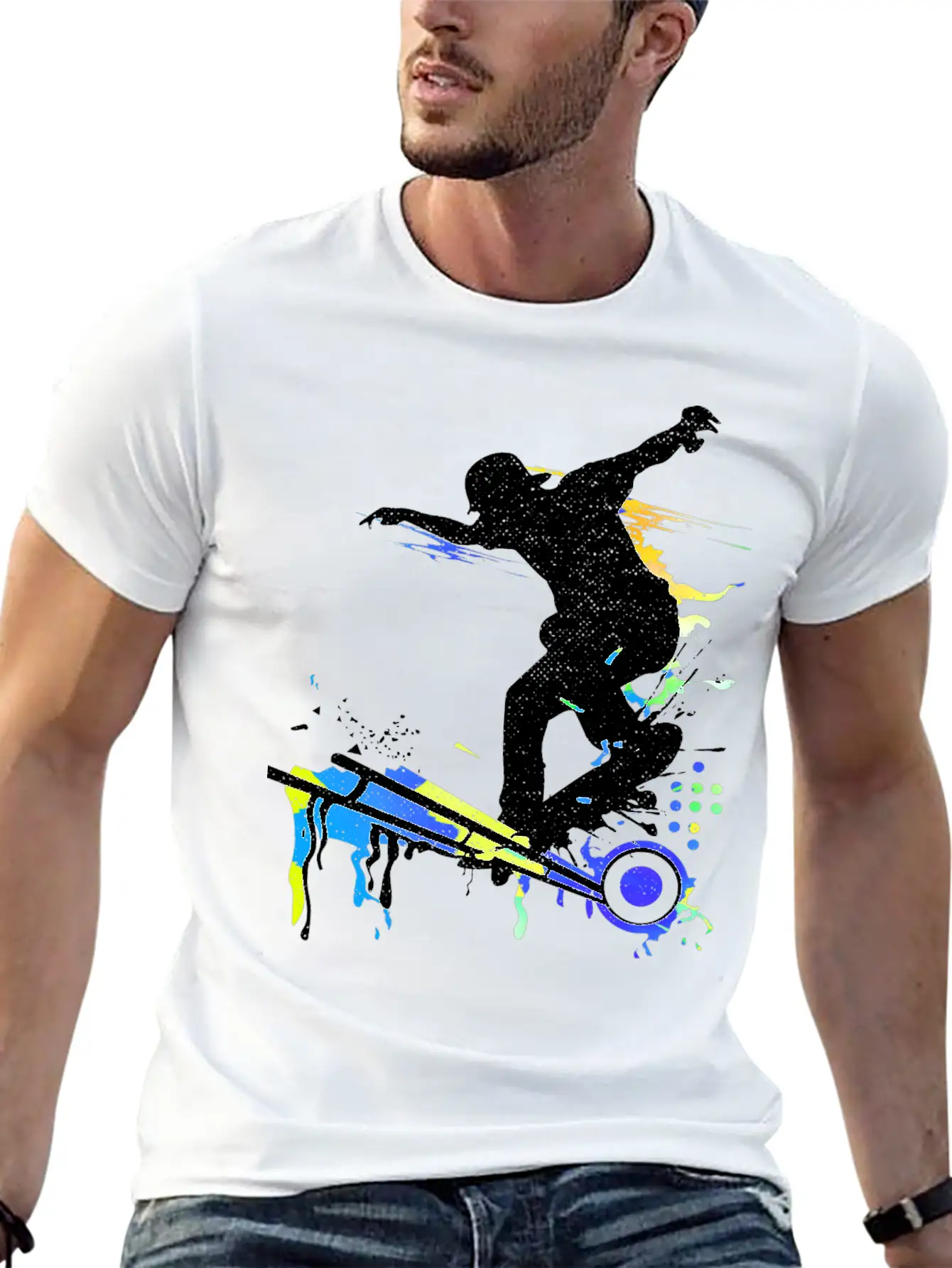 Skateboard - Skate - Skater - Freestyle Classic Cotton Tee – Unisex Comfort For Any Season