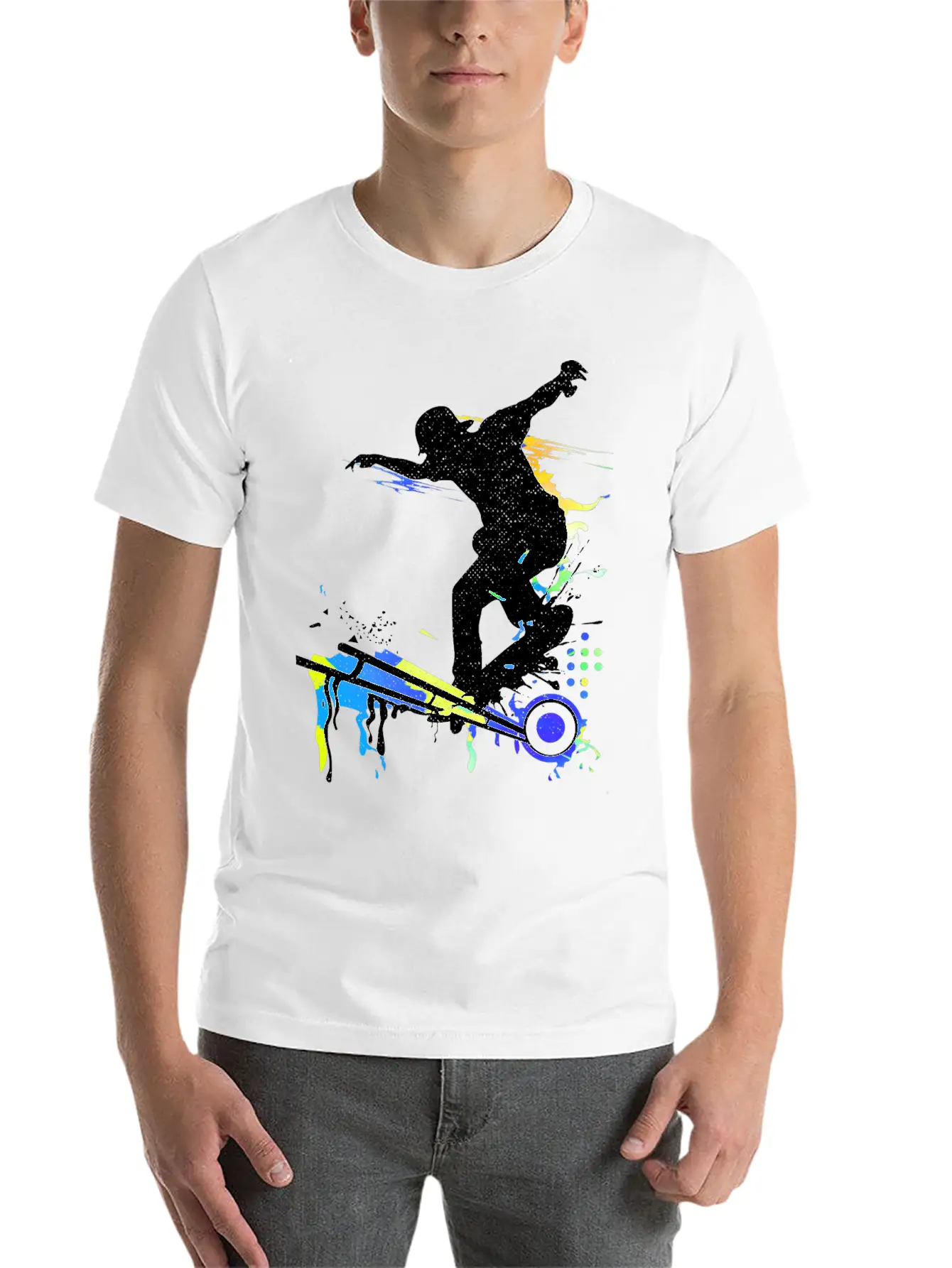 Skateboard - Skate - Skater - Freestyle Classic Cotton Tee – Unisex Comfort For Any Season