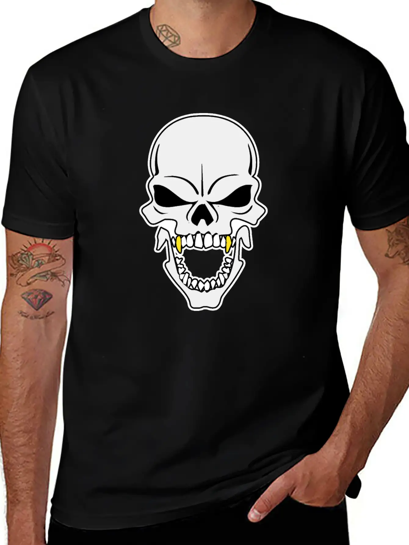 Skull Gothic Witch Devil Classic Cotton Tee – Unisex Comfort For Any Season