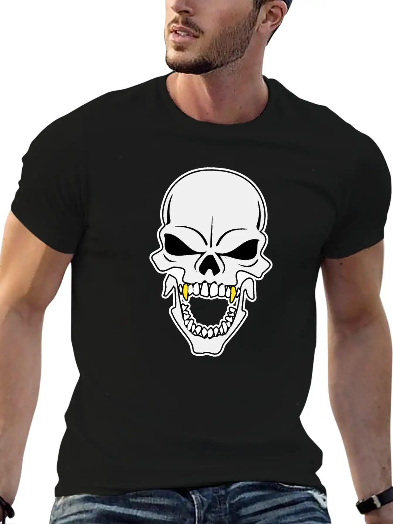 Skull Gothic Witch Devil Classic Cotton Tee – Unisex Comfort For Any Season