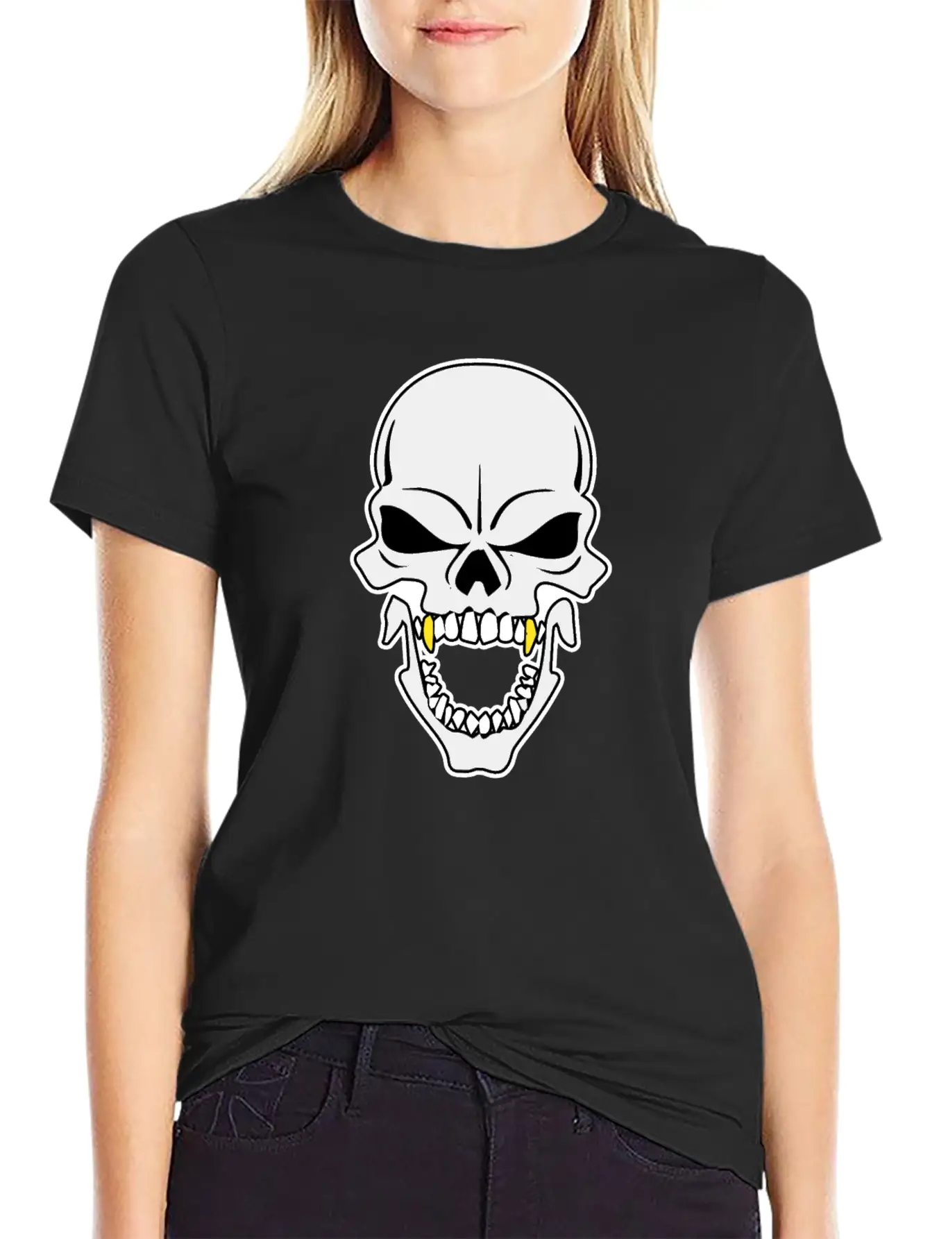 Skull Gothic Witch Devil Classic Cotton Tee – Unisex Comfort For Any Season