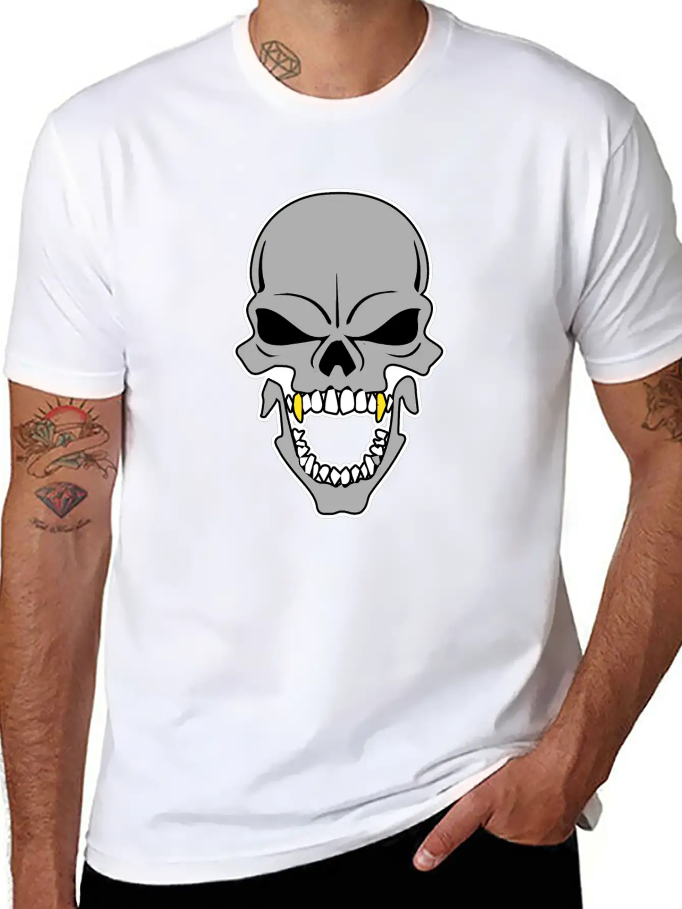 Skull Gothic Witch Devil Classic Cotton Tee – Unisex Comfort For Any Season