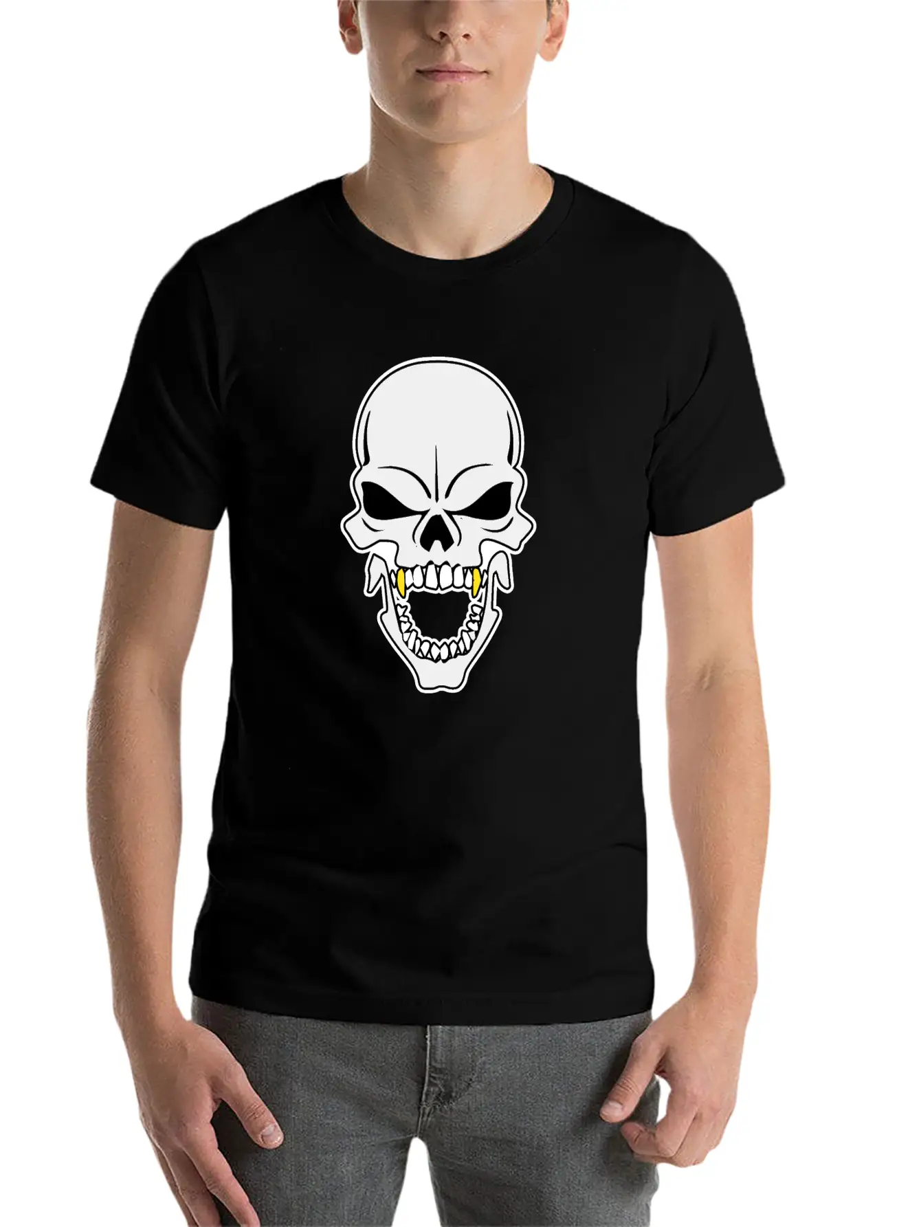 Skull Gothic Witch Devil Classic Cotton Tee – Unisex Comfort For Any Season