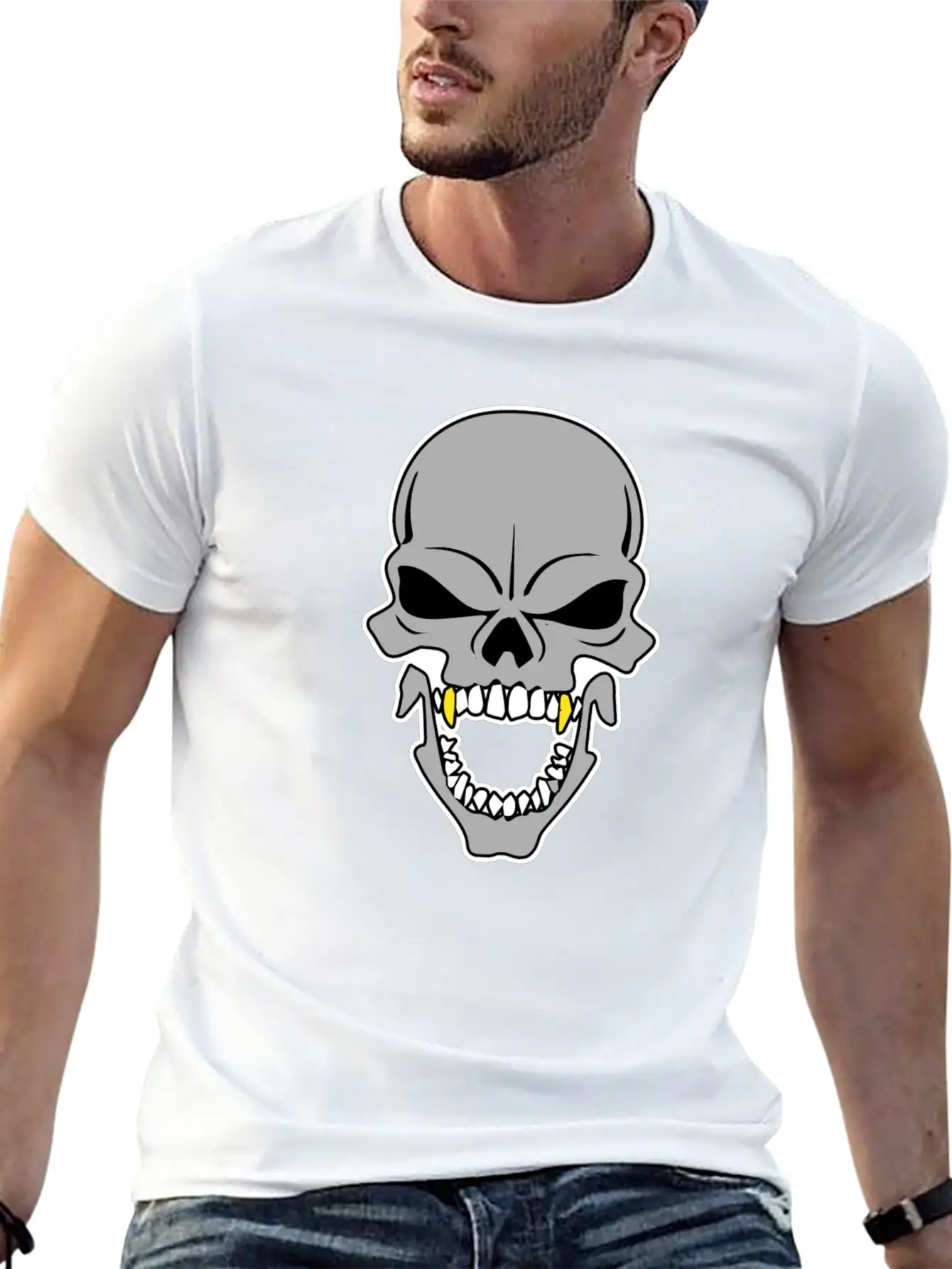 Skull Gothic Witch Devil Classic Cotton Tee – Unisex Comfort For Any Season
