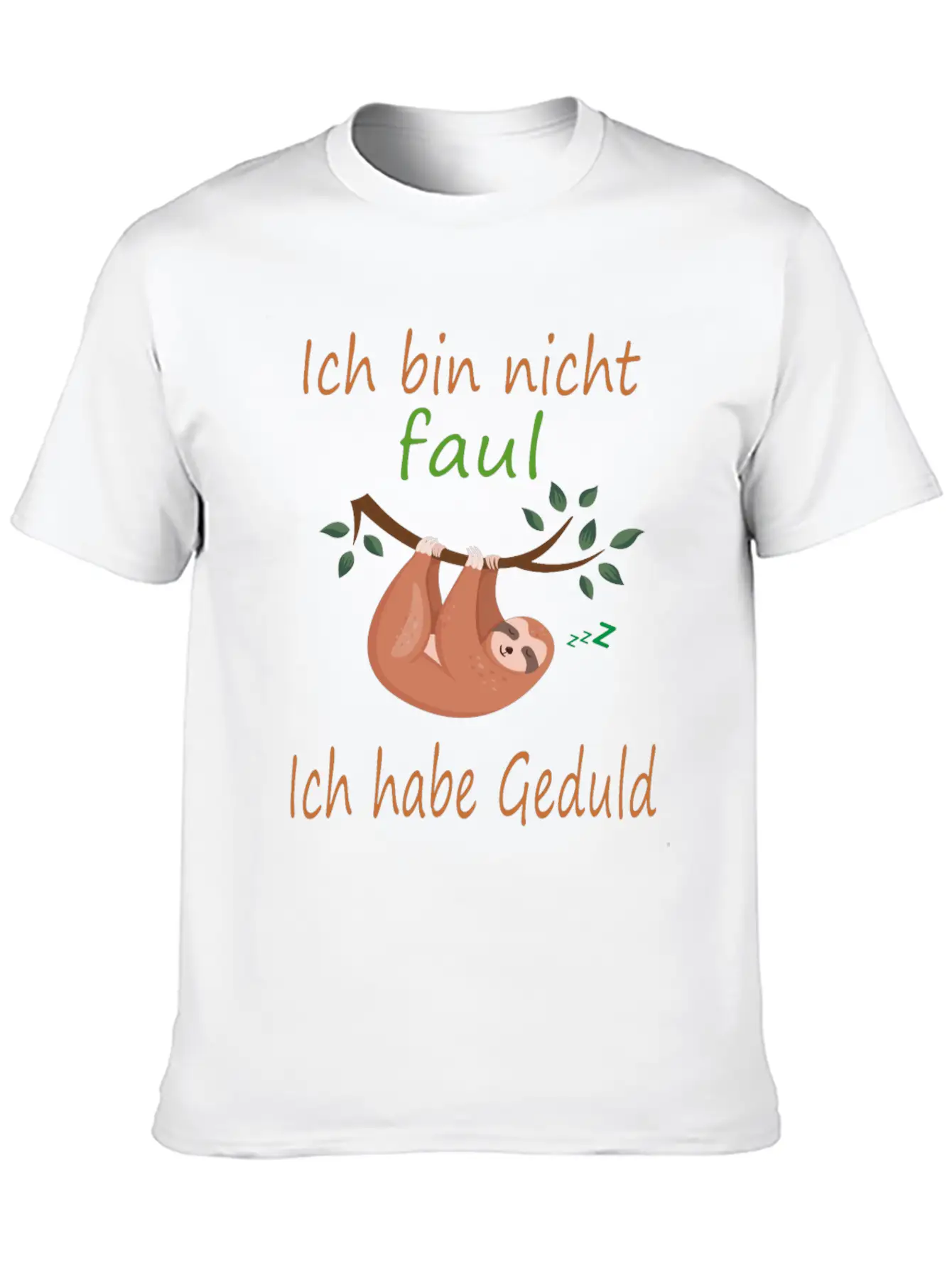 Sloth Not Lazy Patience Unisex Short Sleeve Soft Cotton T-Shirt – Casual Everyday Wear