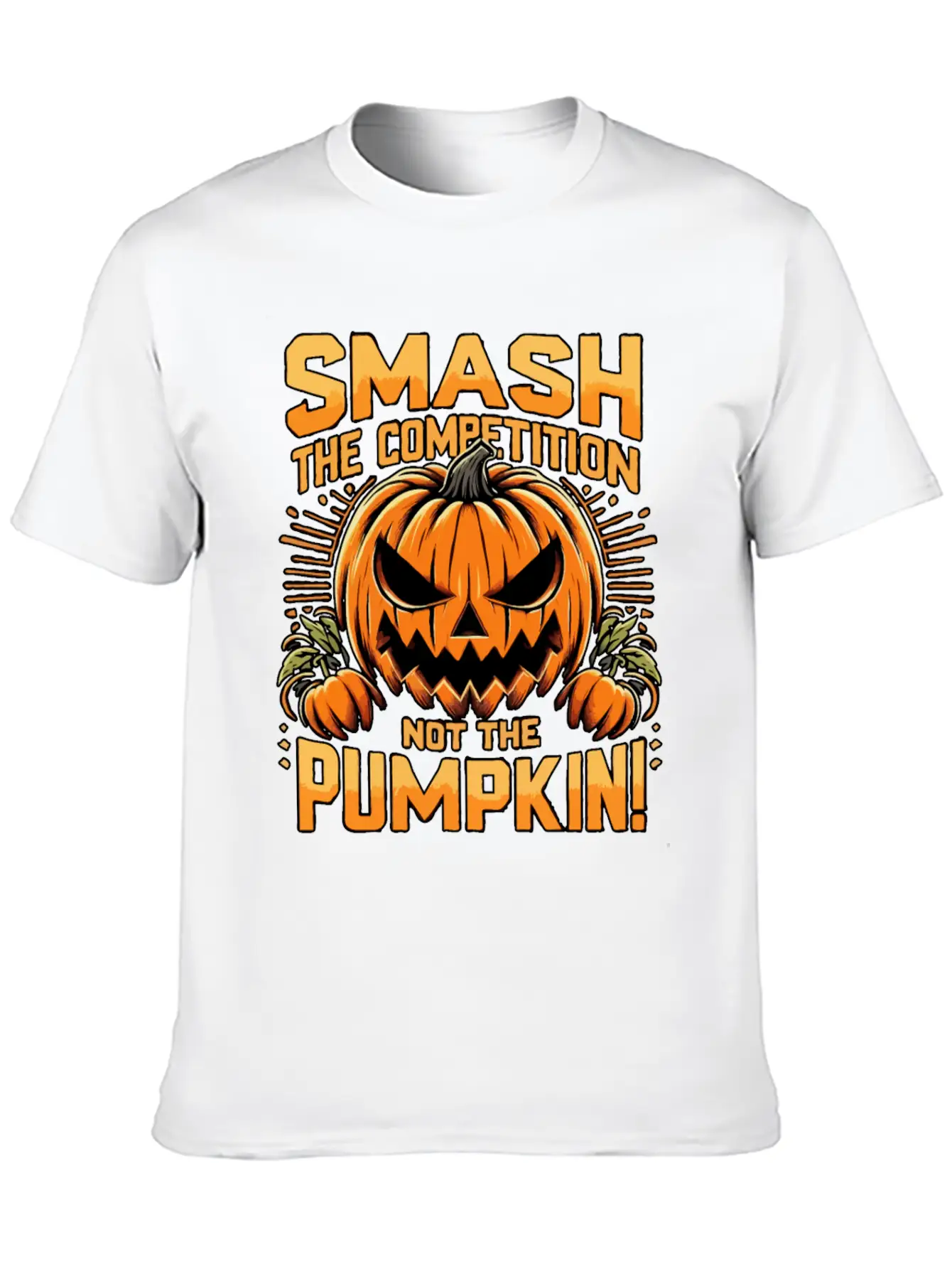 Smash The Competition Not The Pumpkin Classic Cotton Tee – Unisex Comfort For Any Season