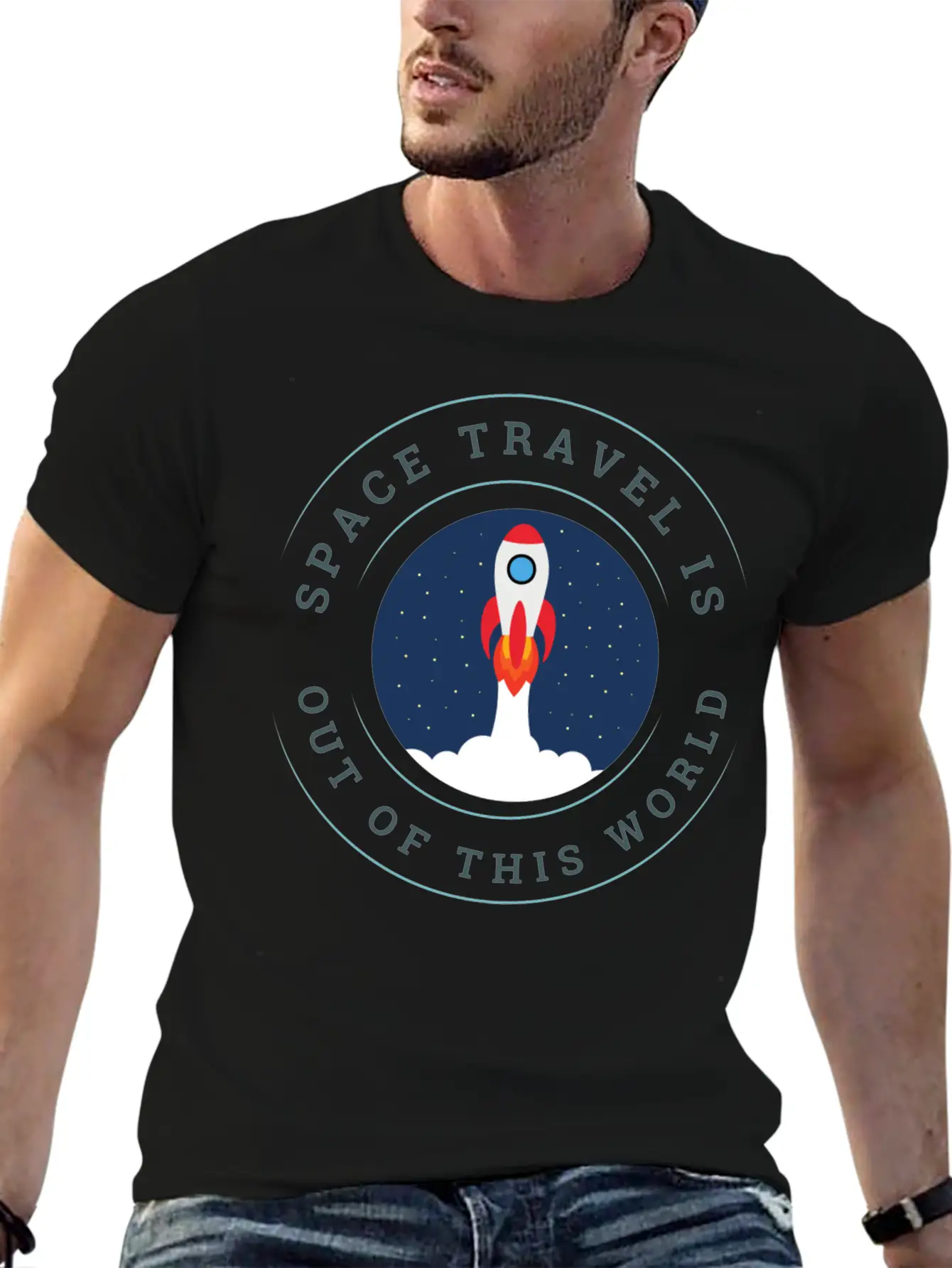 Space Travel Is Out Of This World Sarcasm Casual Graphic T-Shirt – Simple And Comfortable Daily Wear