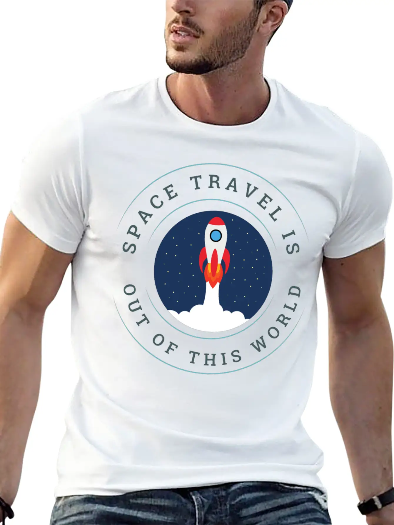 Space Travel Is Out Of This World Sarcasm Casual Graphic T-Shirt – Simple And Comfortable Daily Wear