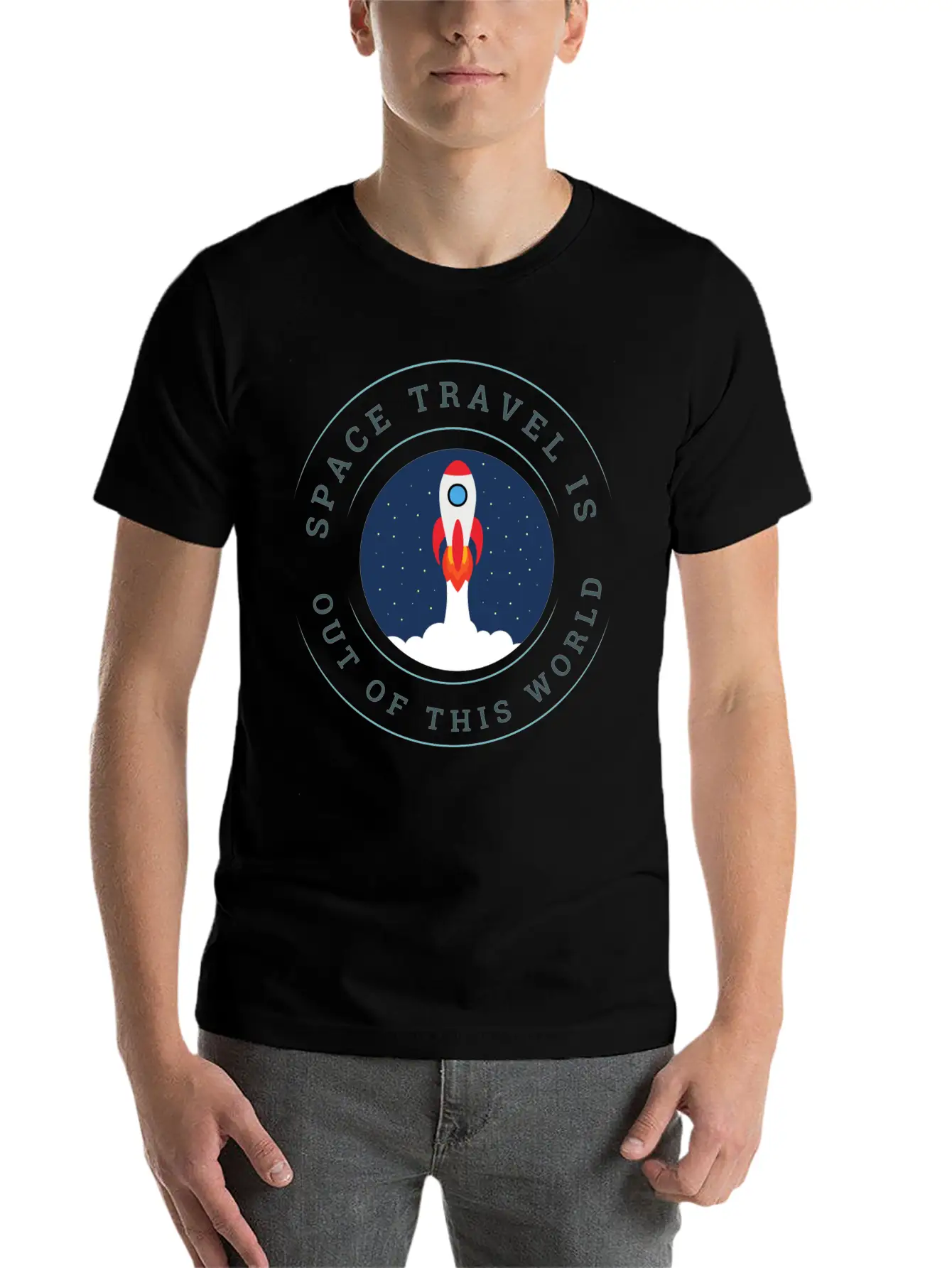 Space Travel Is Out Of This World Sarcasm Casual Graphic T-Shirt – Simple And Comfortable Daily Wear