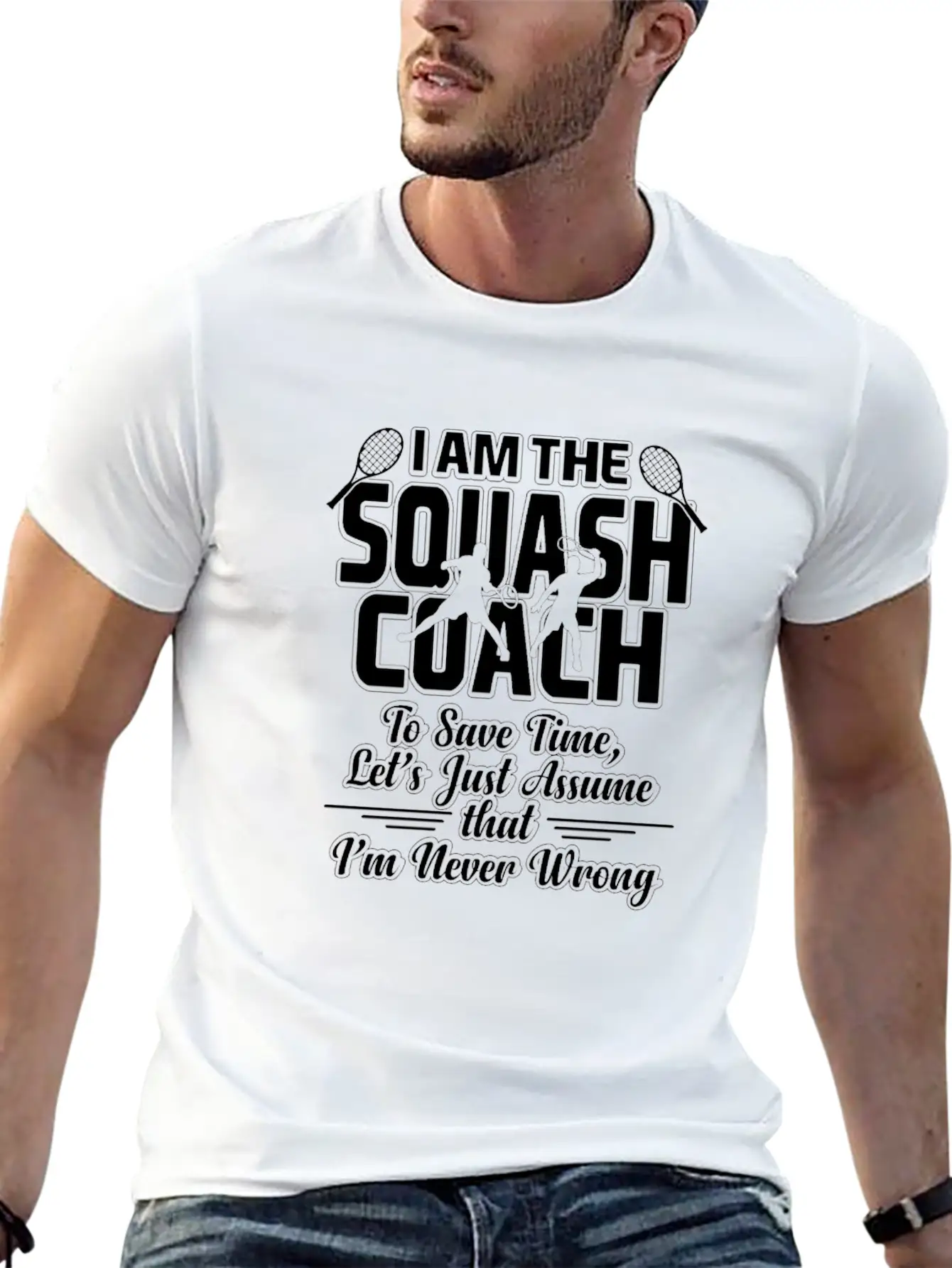 Squash Coach Essential Unisex Summer Tee – Soft Cotton Casual Fit