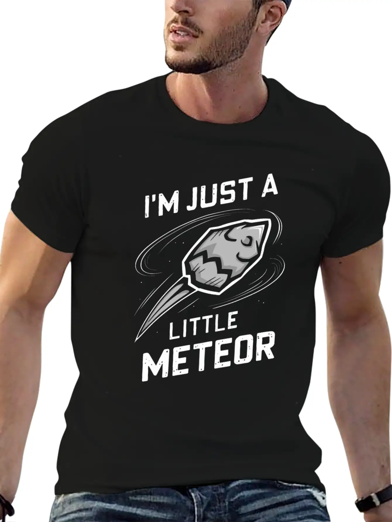 Stargazing Adventures Under The Meteor Shower Casual Graphic T-Shirt – Simple And Comfortable Daily Wear