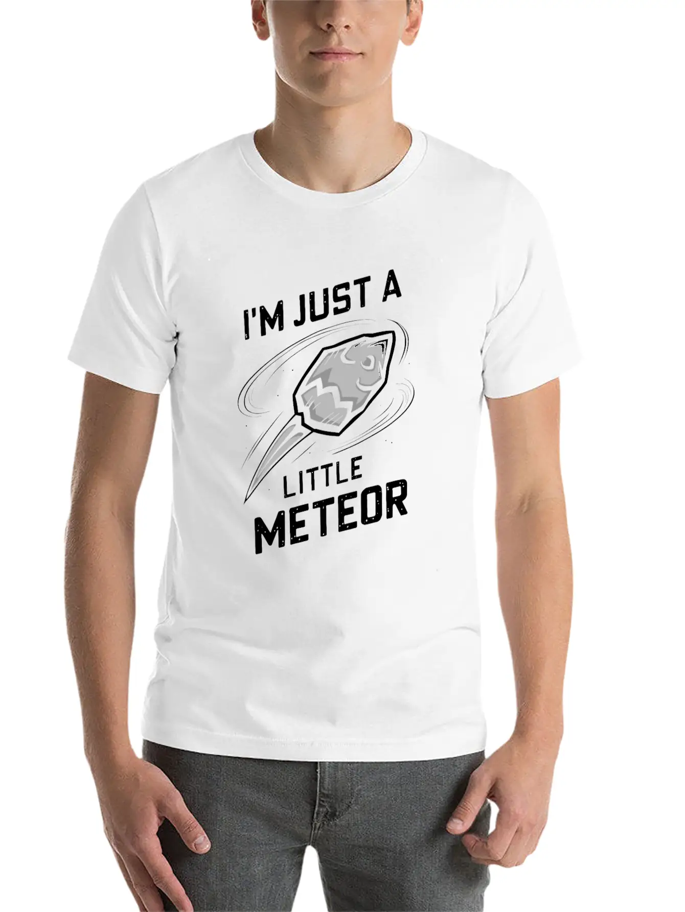 Stargazing Adventures Under The Meteor Shower Casual Graphic T-Shirt – Simple And Comfortable Daily Wear