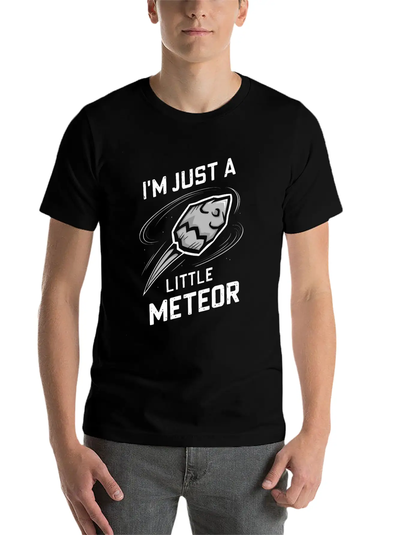 Stargazing Adventures Under The Meteor Shower Casual Graphic T-Shirt – Simple And Comfortable Daily Wear
