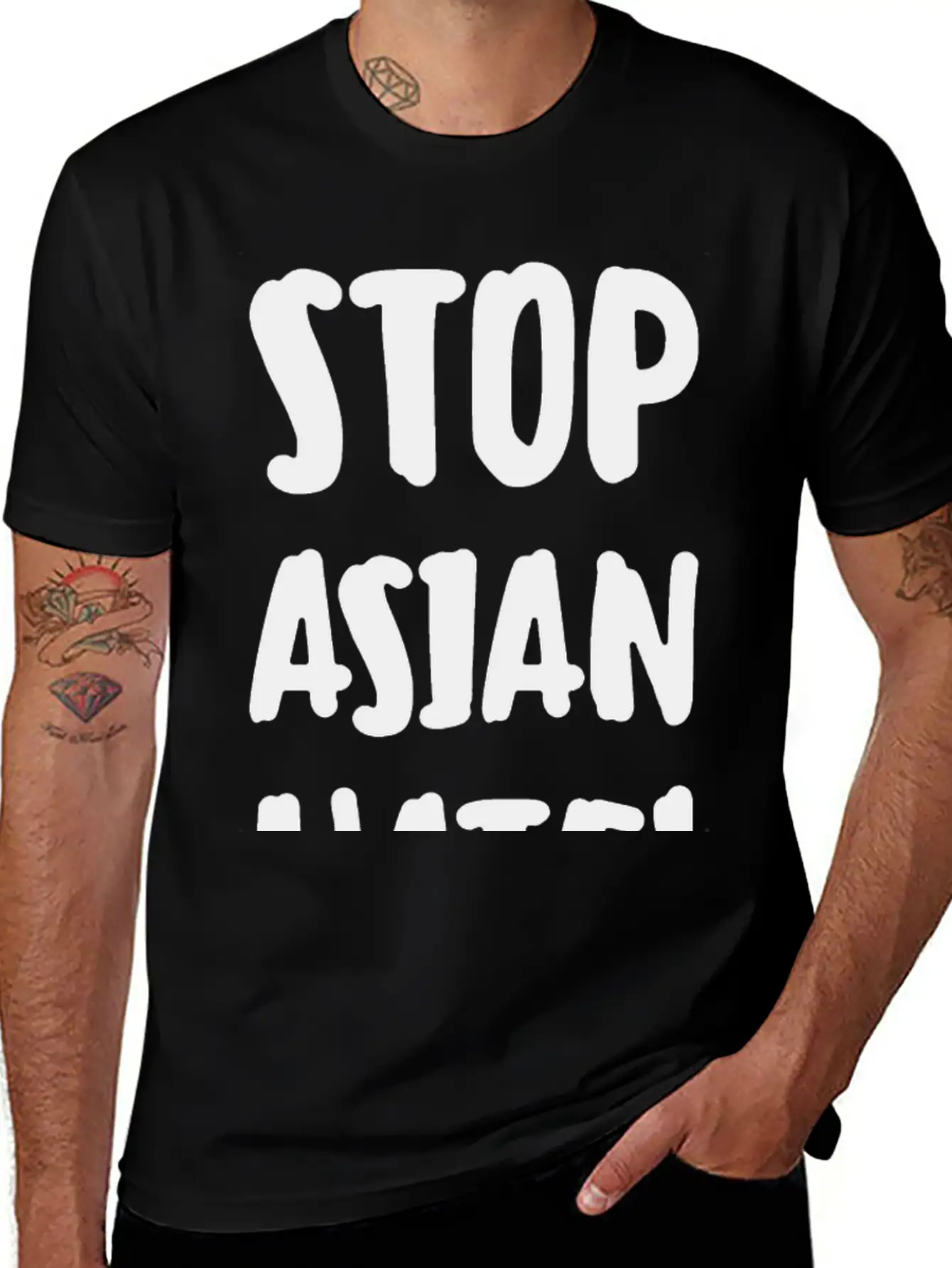 Stop Asian Hate Racist Classic Cotton Tee – Unisex Comfort For Any Season