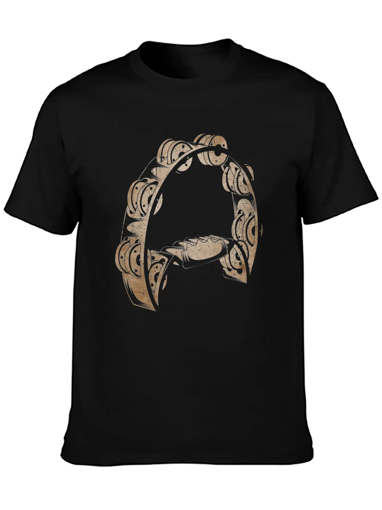 Tambourine Musical Instrument Player Musician Casual Graphic T-Shirt – Simple And Comfortable Daily Wear