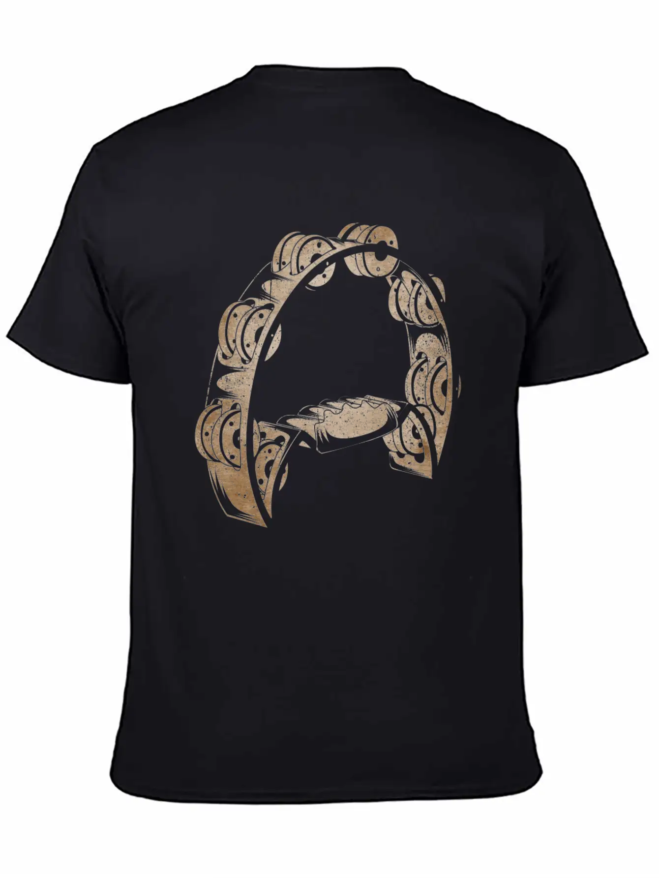 Tambourine Musical Instrument Player Musician Casual Graphic T-Shirt – Simple And Comfortable Daily Wear