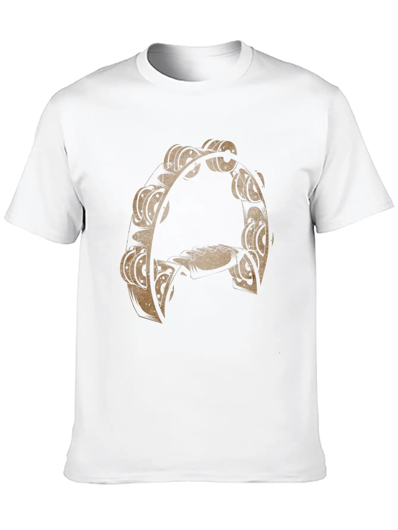 Tambourine Musical Instrument Player Musician Casual Graphic T-Shirt – Simple And Comfortable Daily Wear